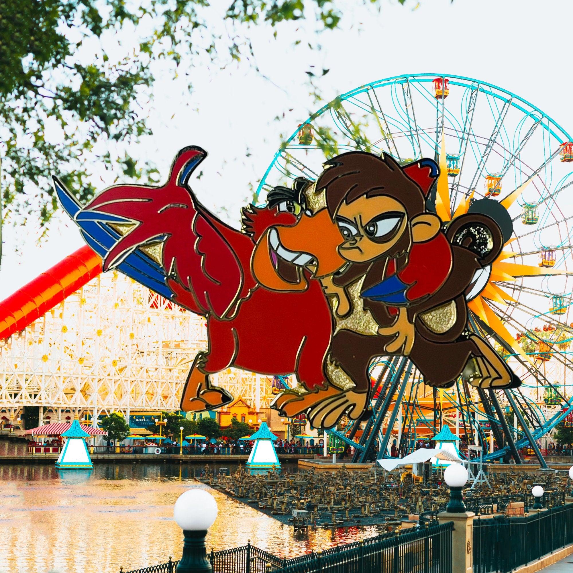 Pin's – Abu et Iago d'Aladdin – Disney Fantasy