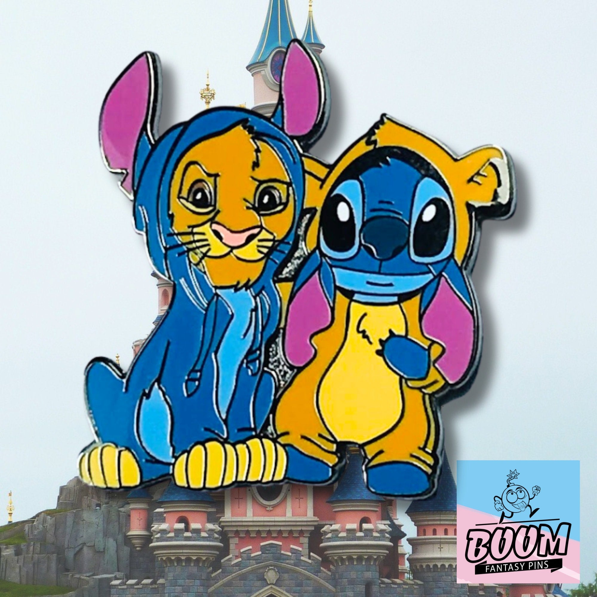 Pin – Simba de El Rey León y Stitch de Lilo &amp; Stitch – Disney Fantasy