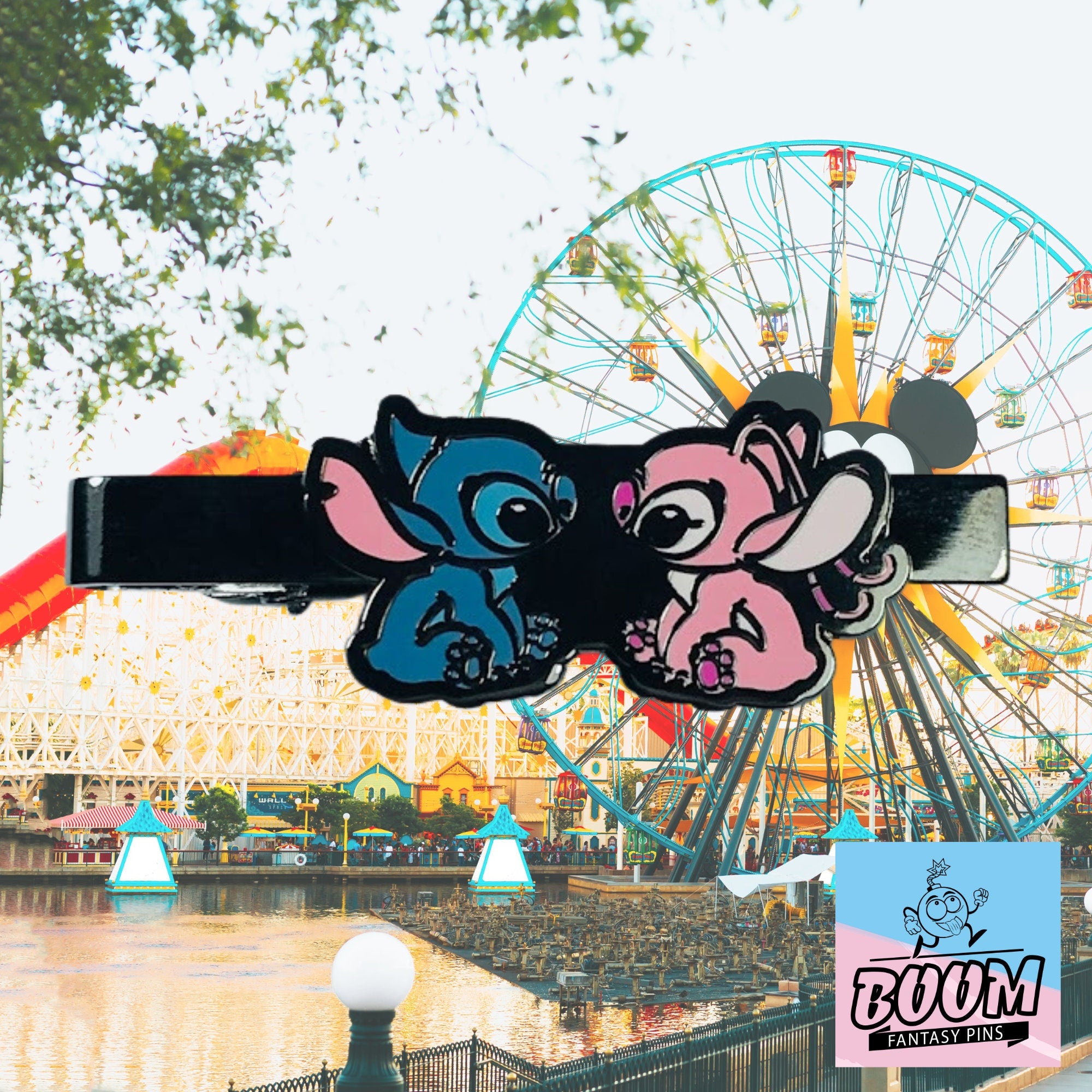 Tie Clip – Stitch and Angel from Lilo and Stitch – Disney Fantasy