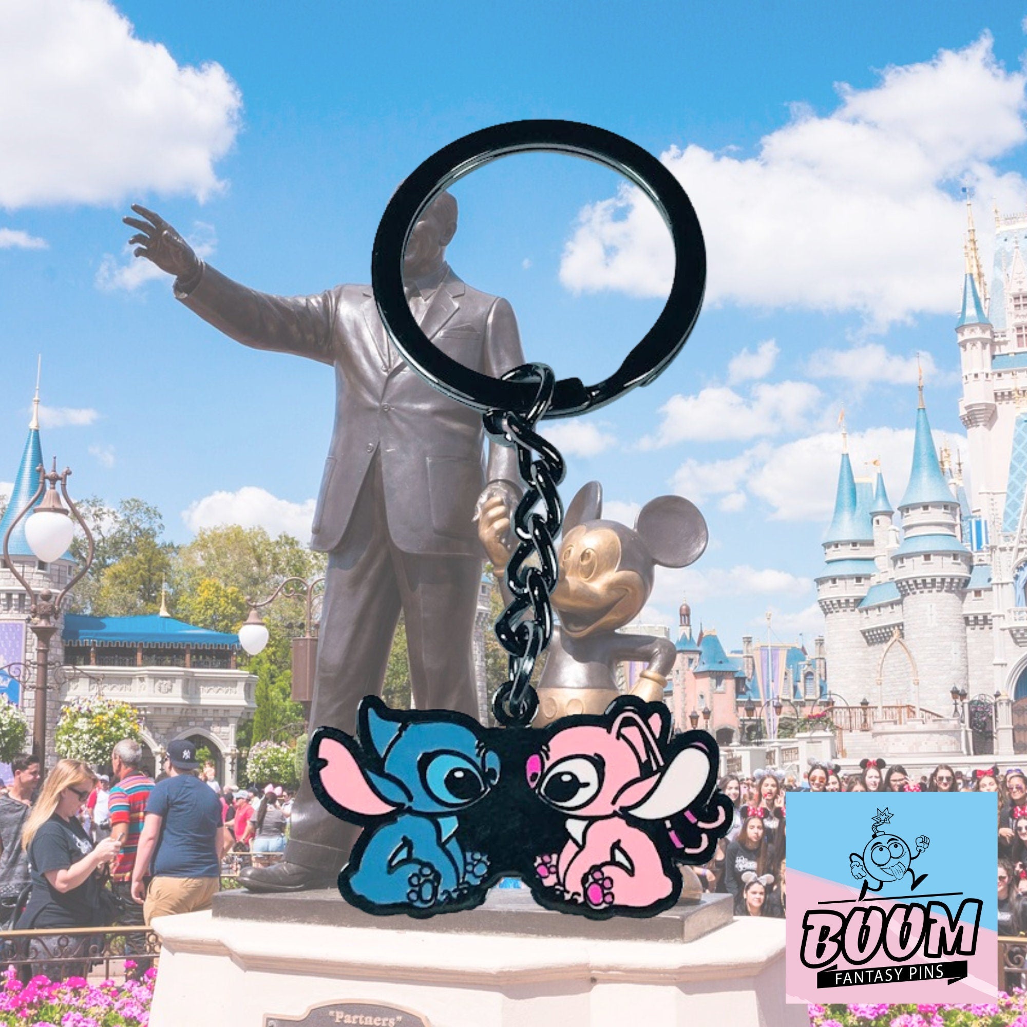 Llavero – Stitch y Ángel de Lilo &amp; Stitch – Disney Fantasy