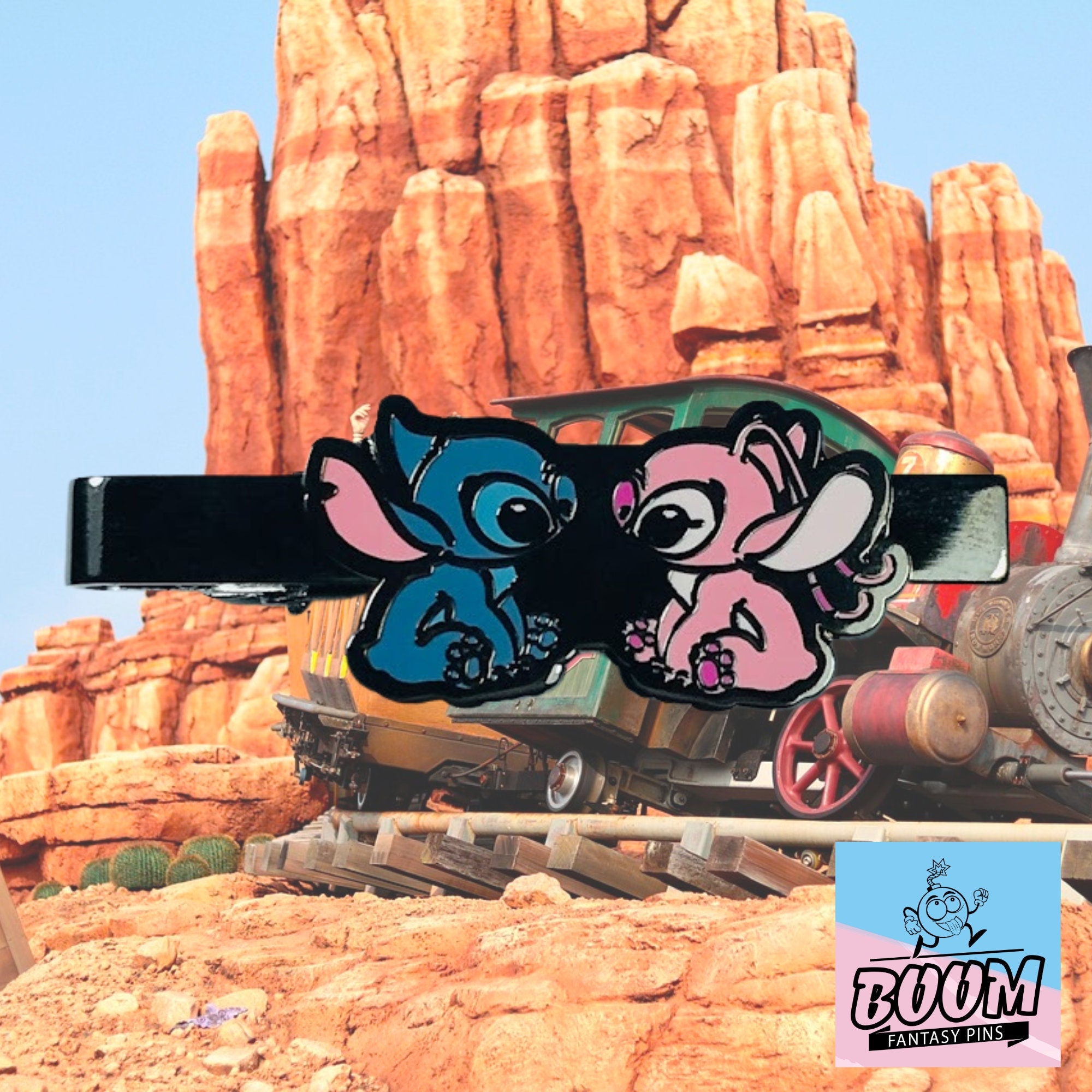 Tie Clip – Stitch and Angel from Lilo and Stitch – Disney Fantasy