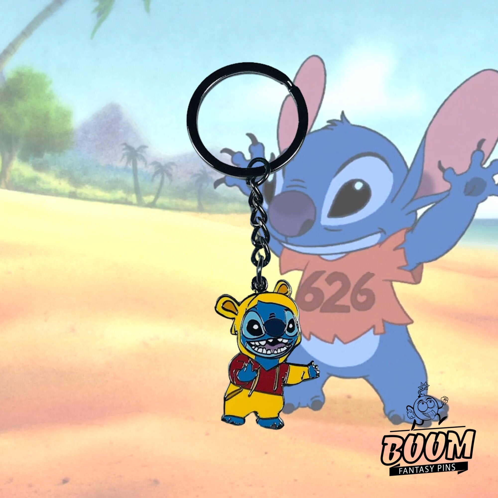 Llavero – Stitch como Winnie the Pooh de Lilo y Stitch – Disney Fantasy