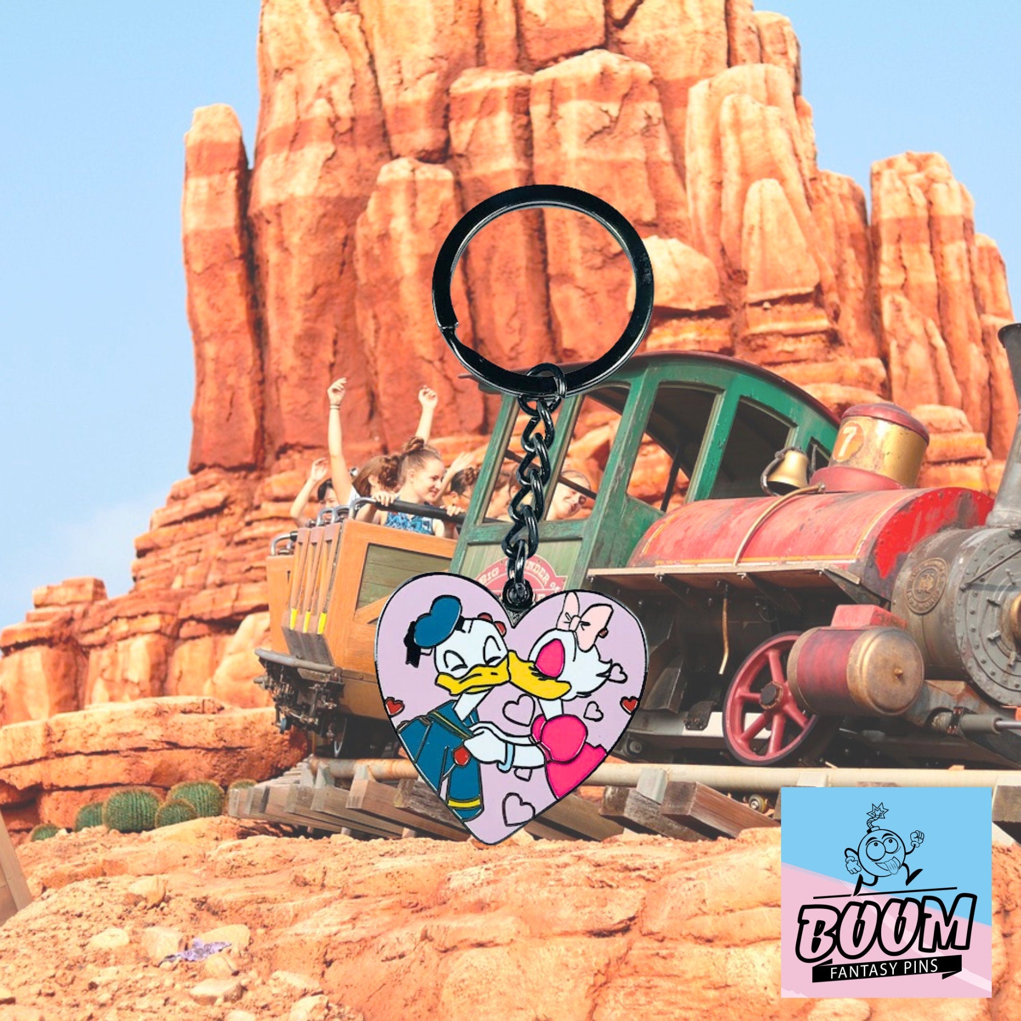 Porte-clés – Donald et Daisy Duck du film « Monsieur Duck sort » – Disney Fantasy