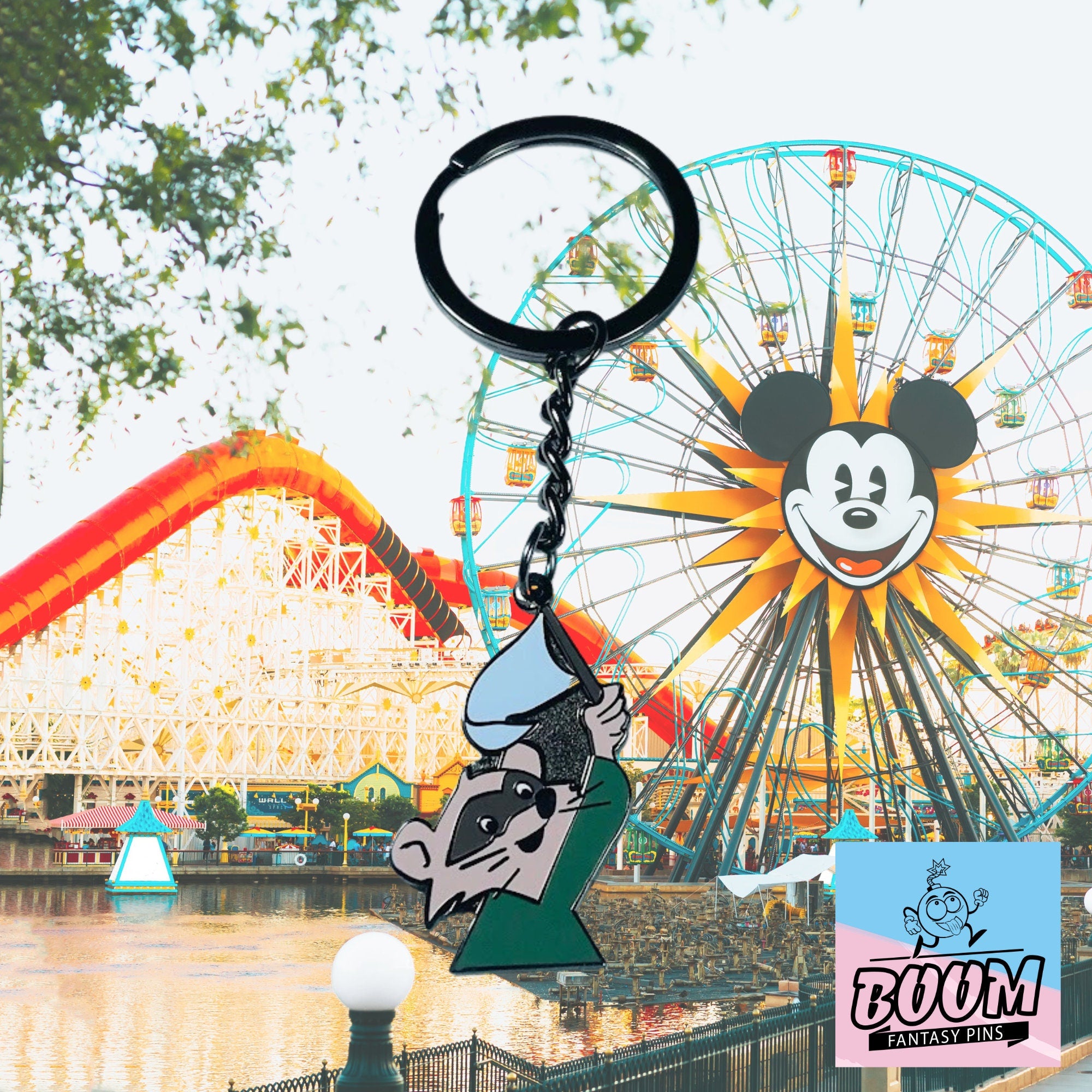 Llavero – Mapache Bandera Azul de Robin Hood – Disney Fantasy