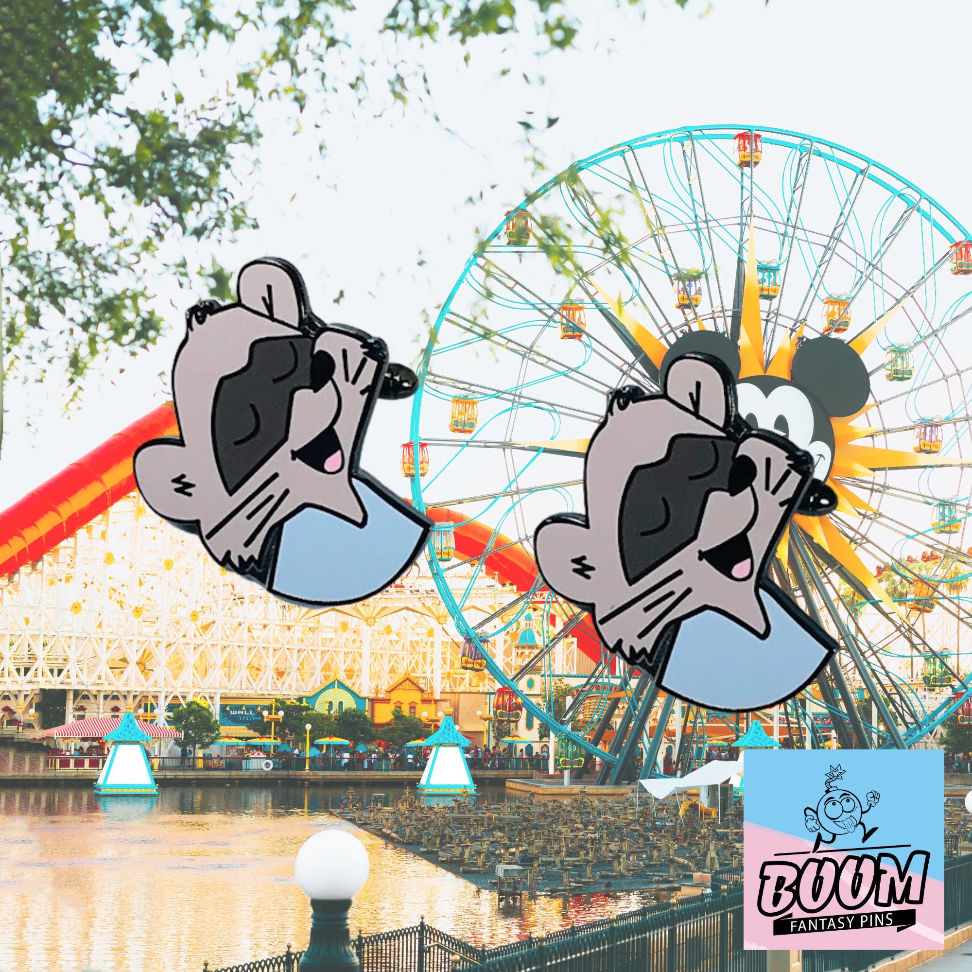 Cufflinks – Blue Raccoon from Robin Hood – Disney Fantasy