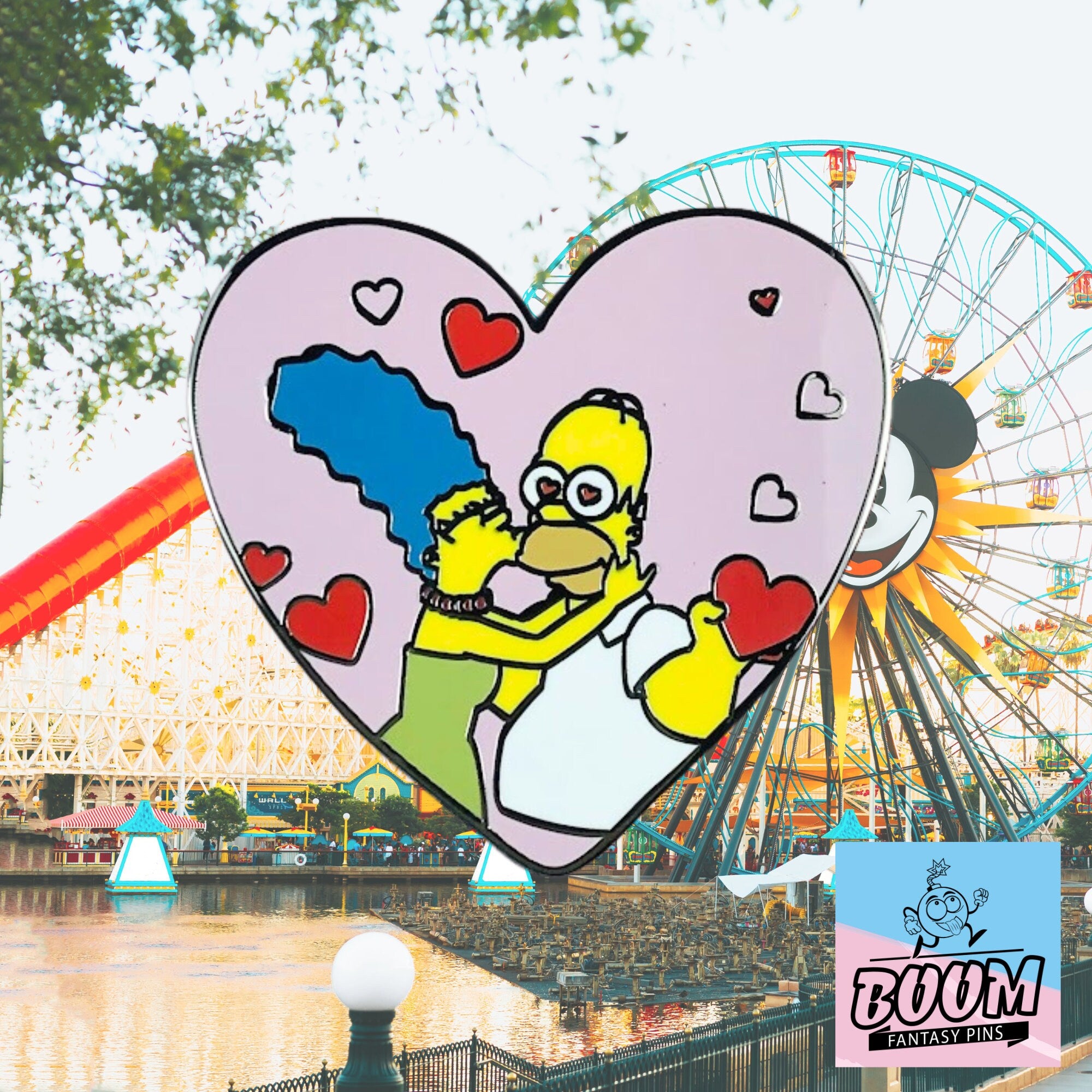 Pin – Homer Simpson y Marge Simpson de Los Simpson – Disney Fantasy