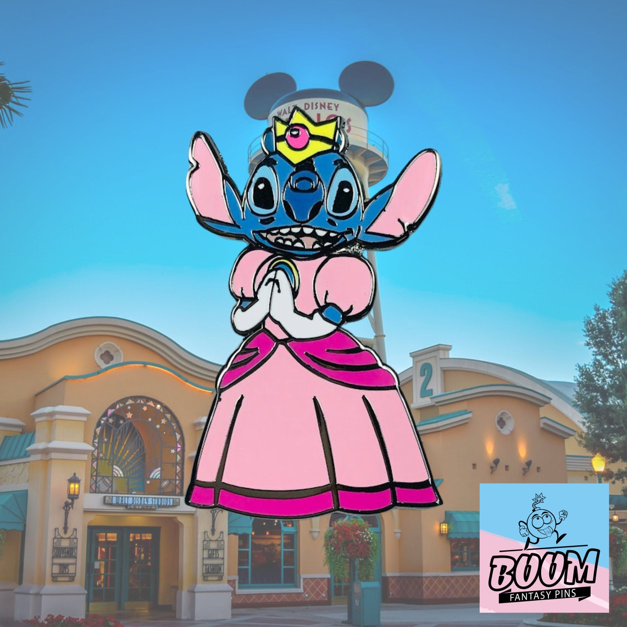 Pin – Stitch como la Princesa Peach de Lilo y Stitch – Disney Fantasy