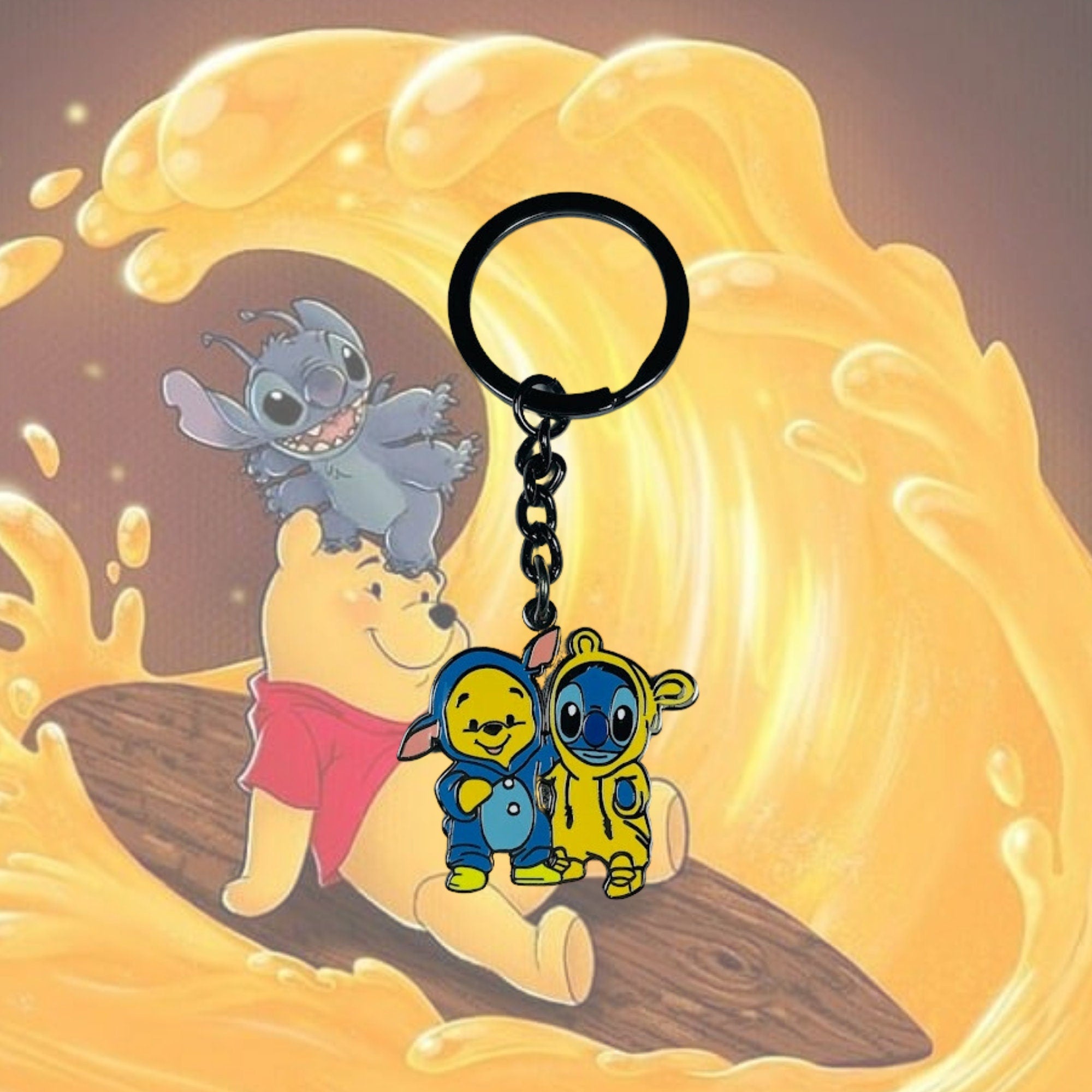 Llavero – Experimento Stitch 626 y Winnie the Pooh de Lilo &amp; Stitch y Winnie the Pooh – Disney Fantasy