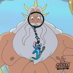 Llavero – Stitch como el Rey Tritón de Lilo &amp; Stitch – Disney Fantasy