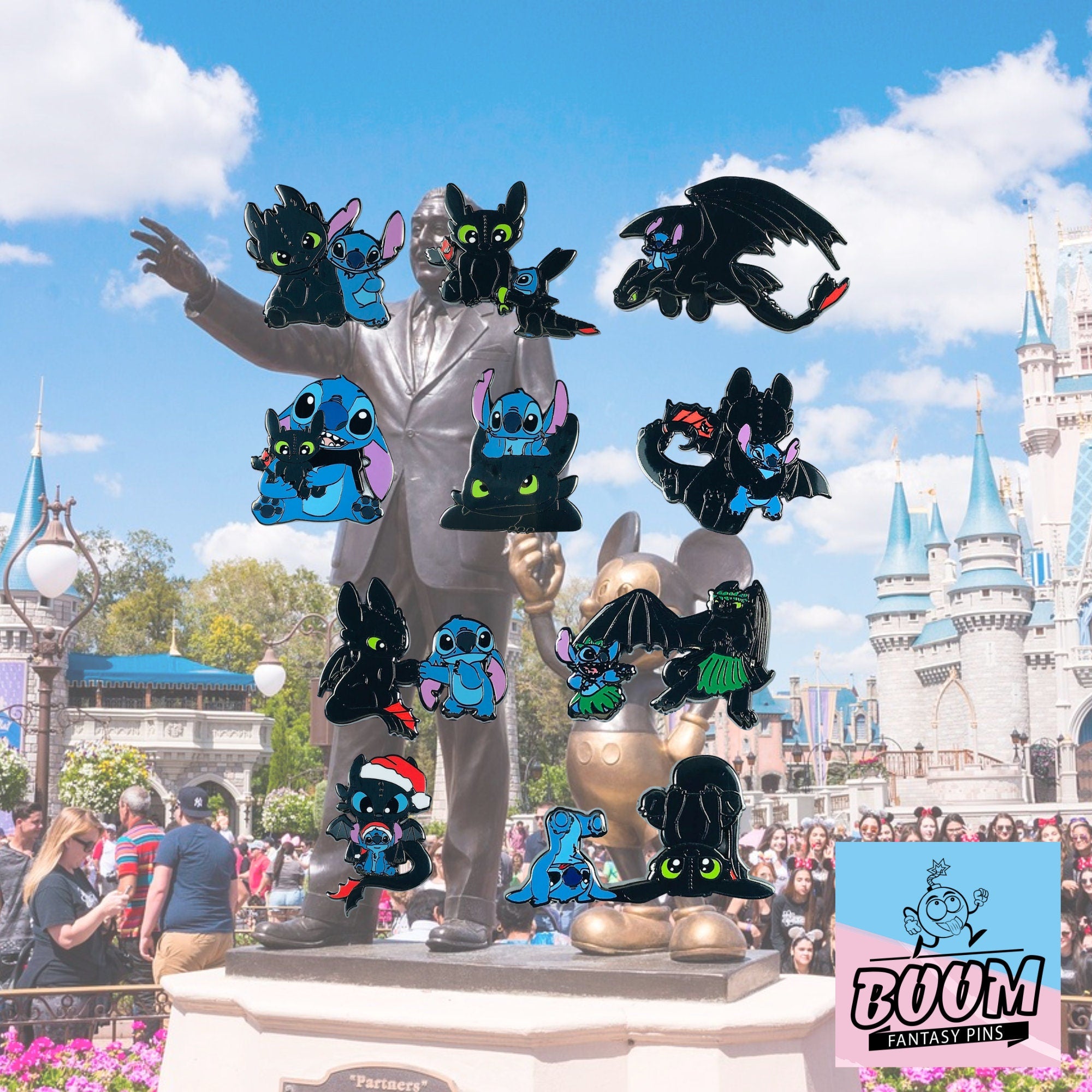 Pin – Experimento 626 Stitch de Lilo &amp; Stitch y Desdentao de Cómo entrenar a tu dragón – Disney Fantasy