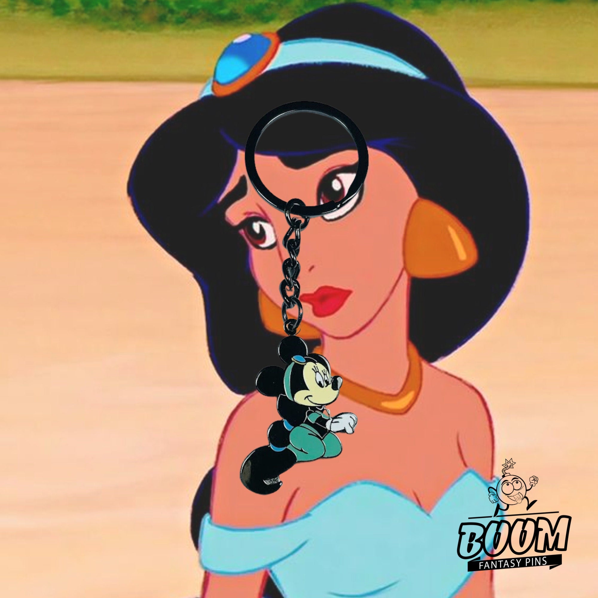 Porte-clés – Minnie Mouse en Jasmine d'Aladdin – Disney Fantasy