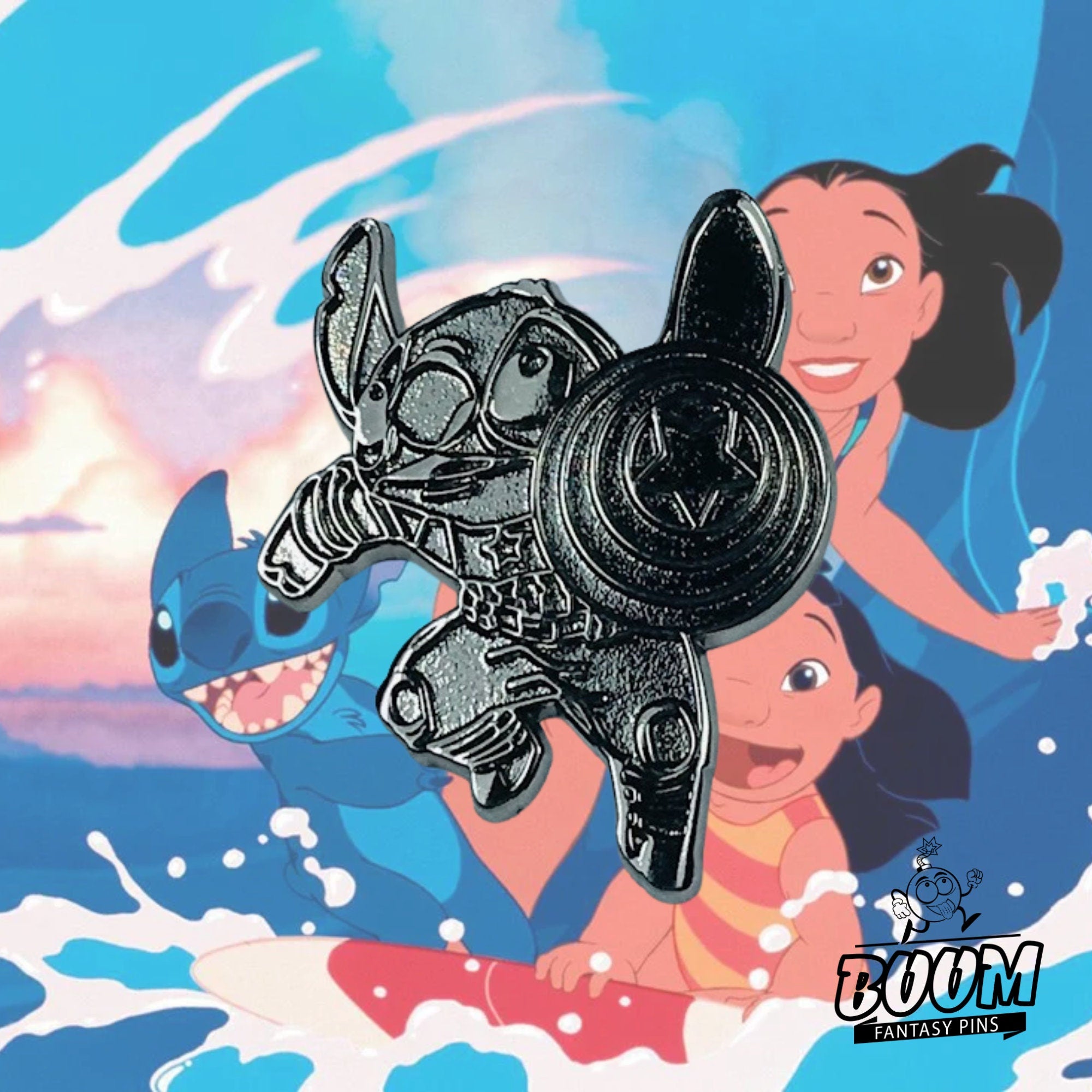 Épingle – Expérience 626 Stitch en Captain America de Lilo &amp; Stitch Disney Fantasy
