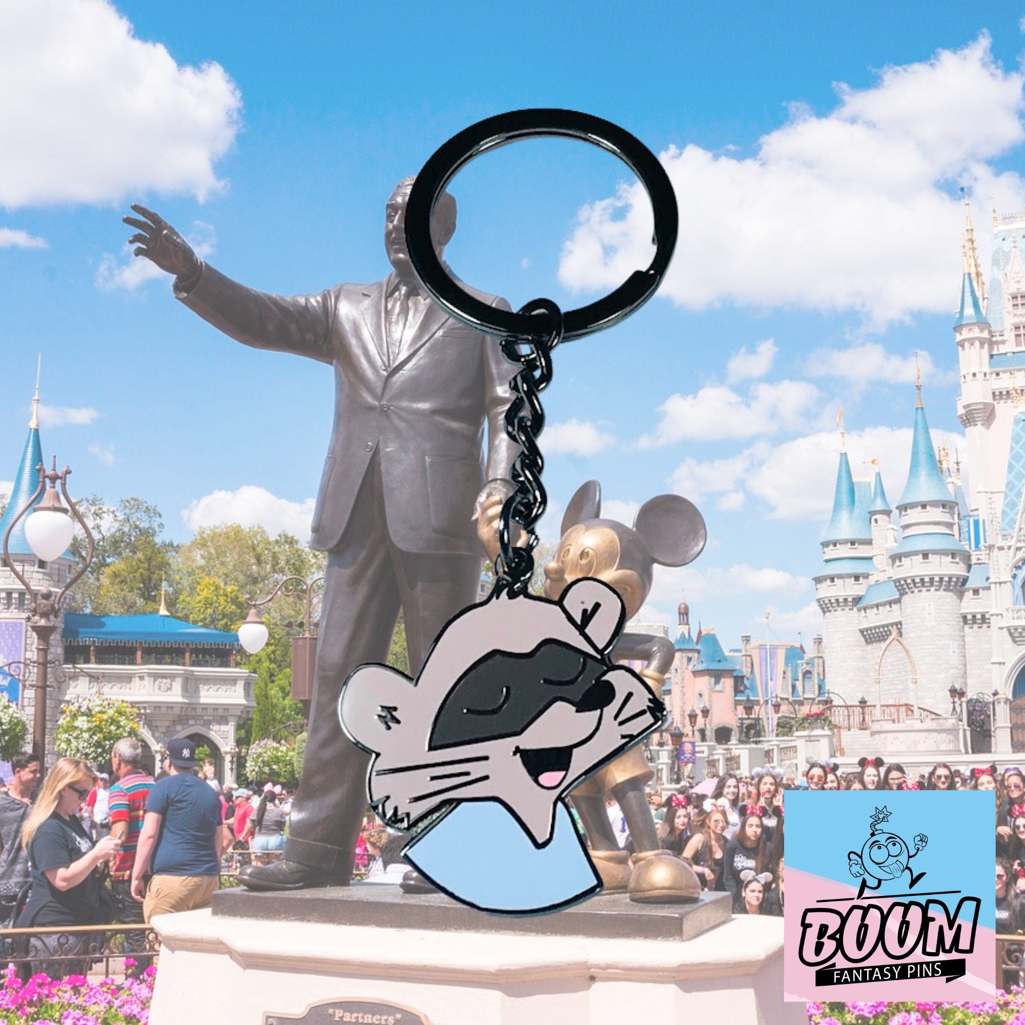 Porte-clés – Raton laveur bleu de Robin des Bois – Disney Fantasy