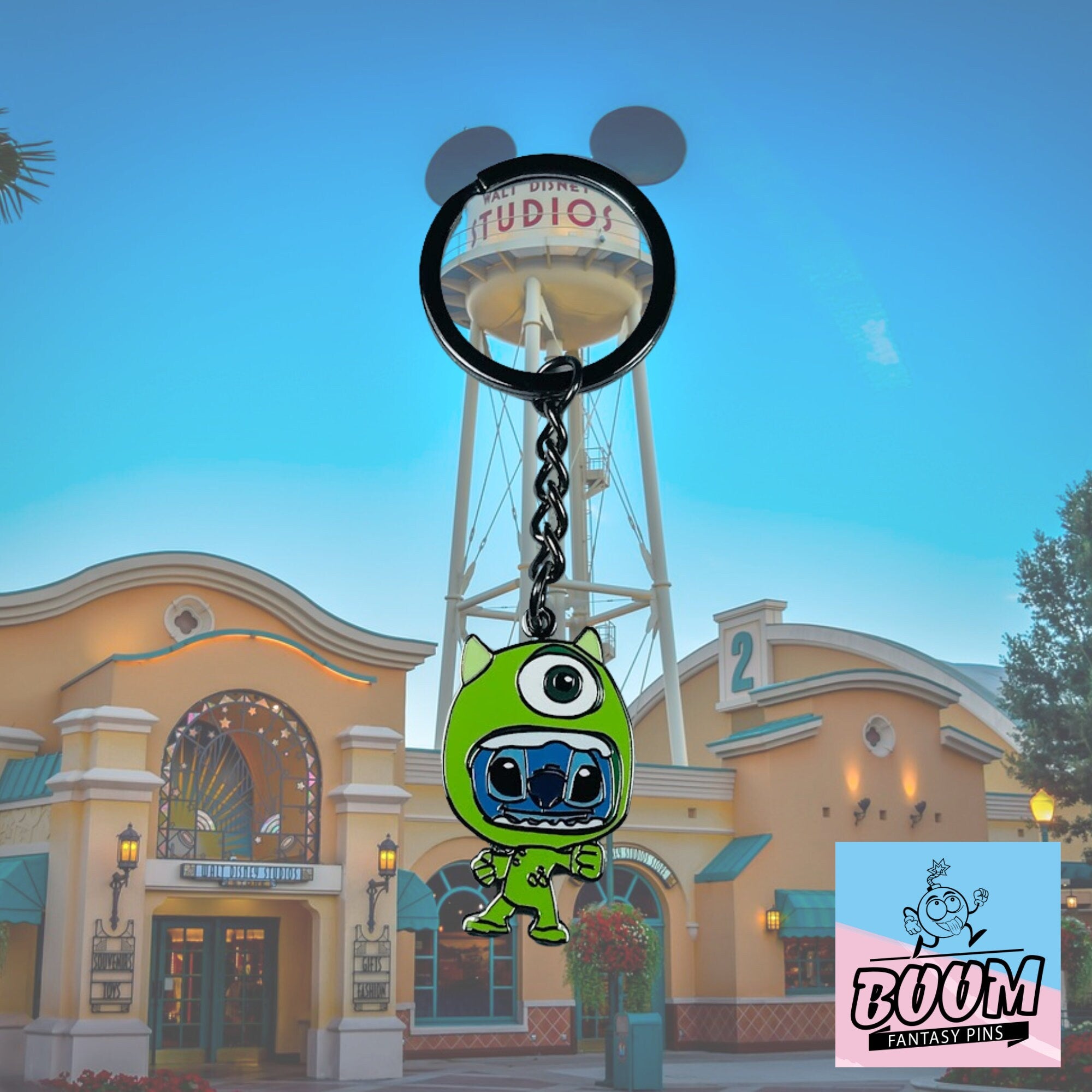 Llavero – Experimento 626 Stitch como Mike Wazowski de Lilo y Stitch Disney Fantasy