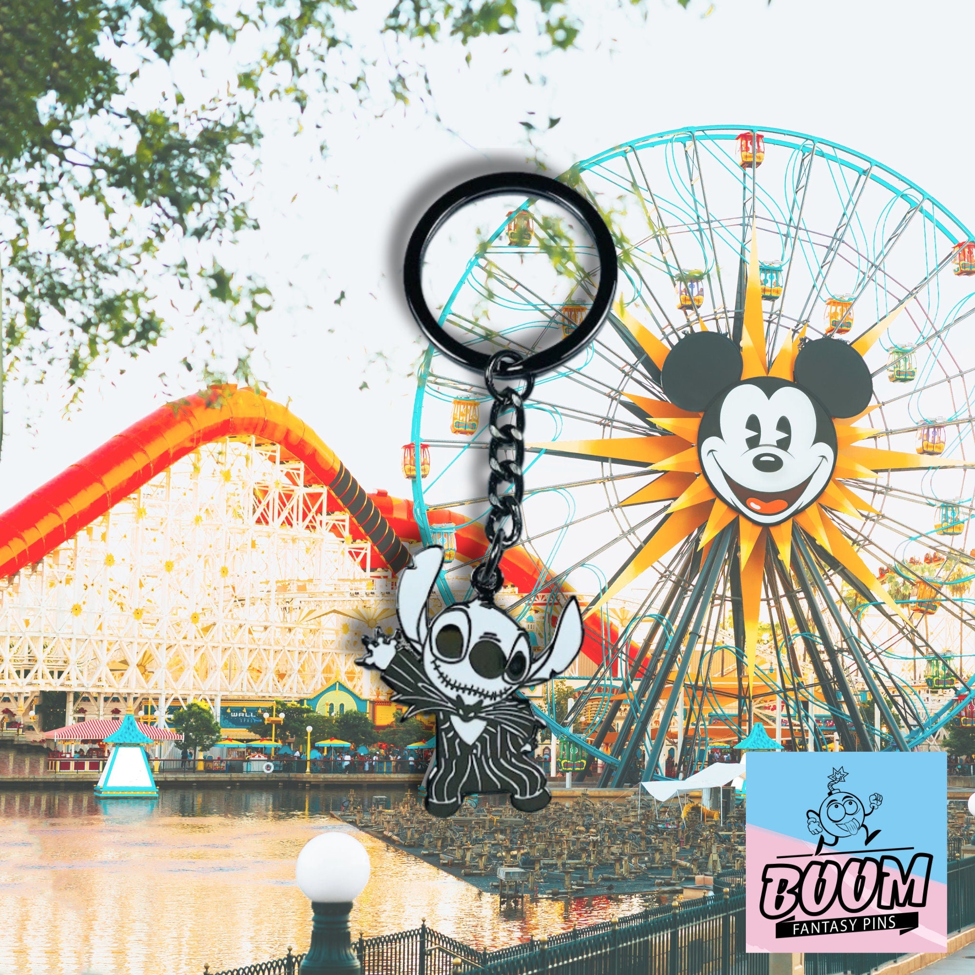 Stitch keychain, Nightmare Before Christmas, Disney fantasy keychains, Stitch as Jack Skellington, keychain, Halloween Limited Edition