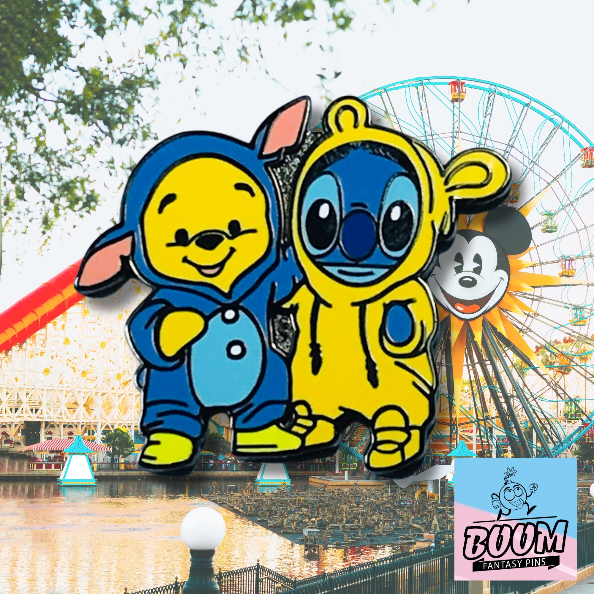 Pin – Stitch de Lilo &amp; Stitch y Winnie the Pooh de Winnie the Pooh – Disney Fantasy