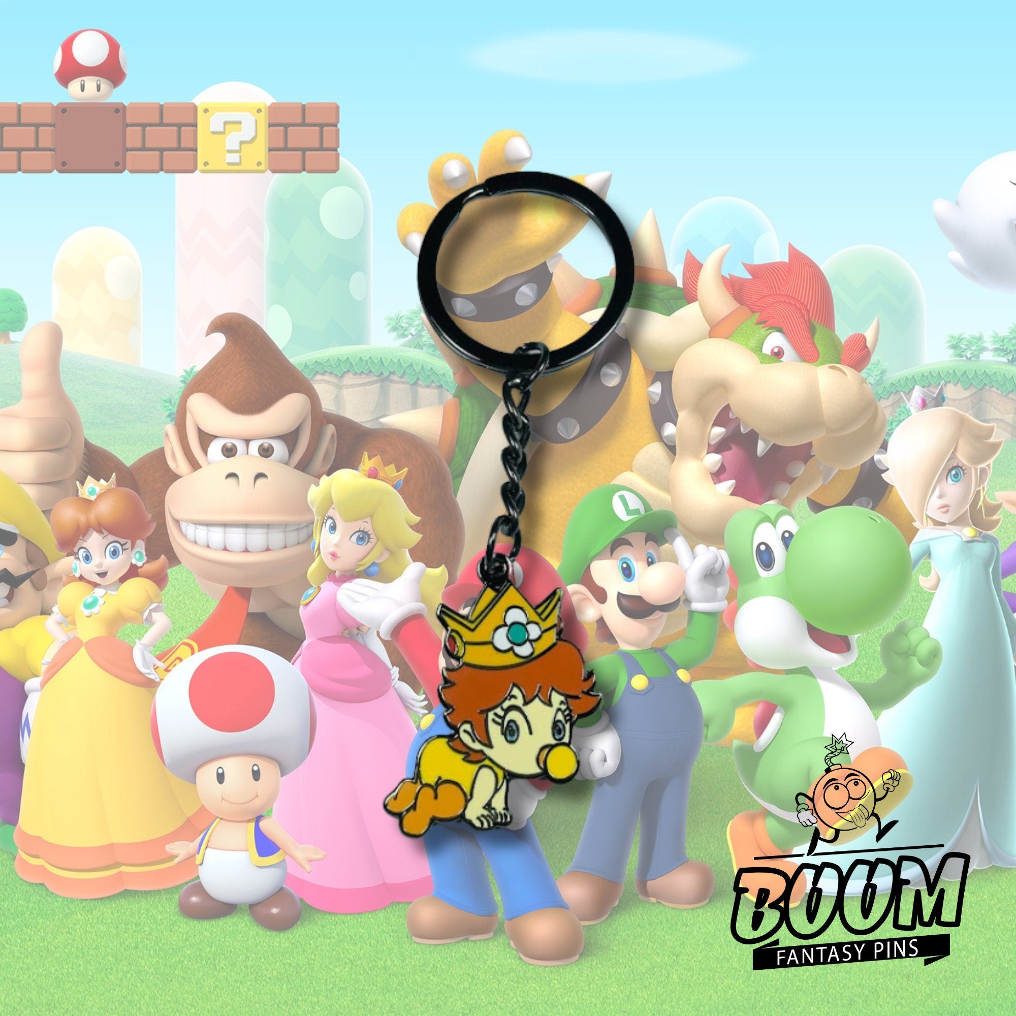 Keychain – Princess Daisy from Super Mario Bros – Disney Fantasy