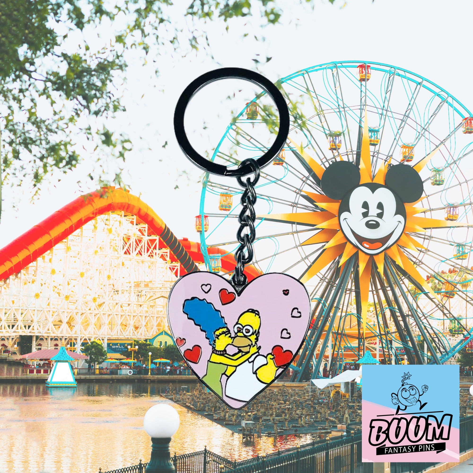 Llavero – Homer Simpson y Marge Simpson de Los Simpson – Disney Fantasy