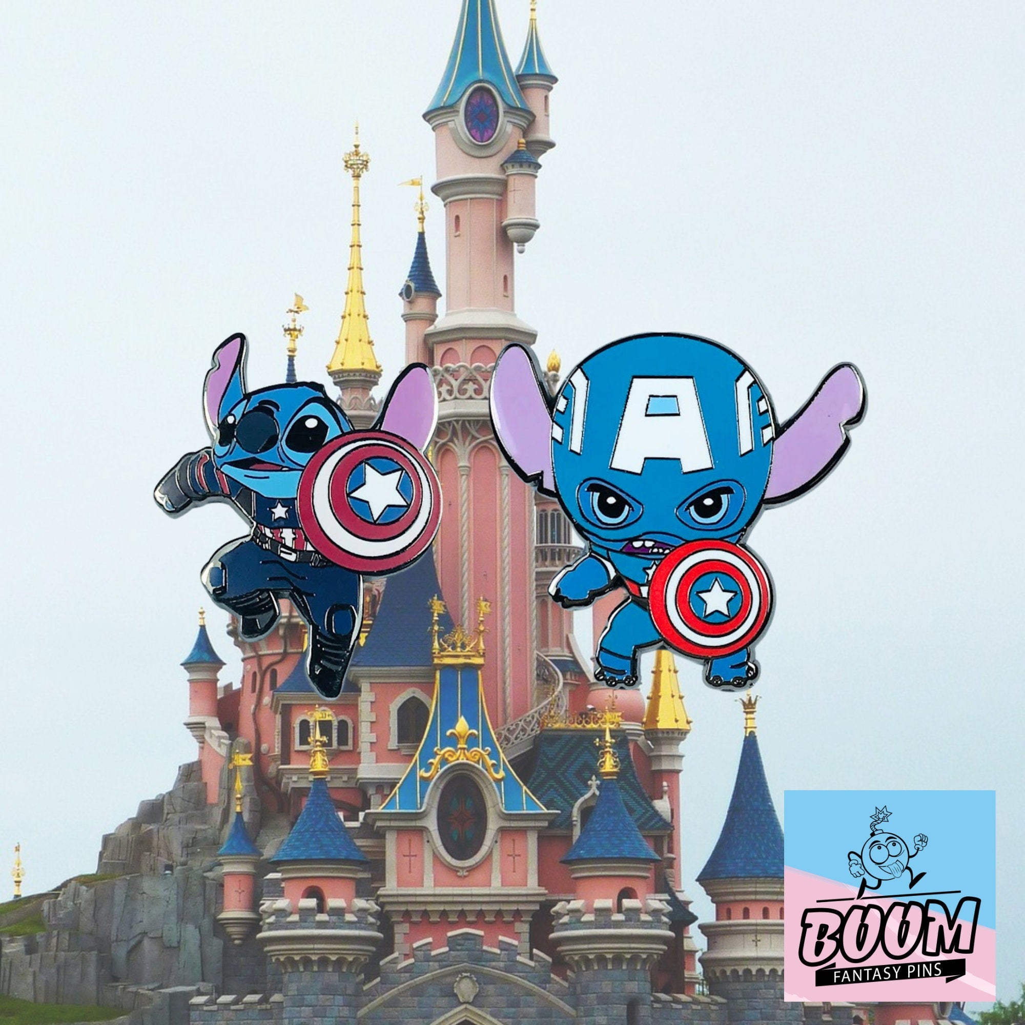Pin – Stitch como el Capitán América de Lilo &amp; Stitch – Disney Fantasy