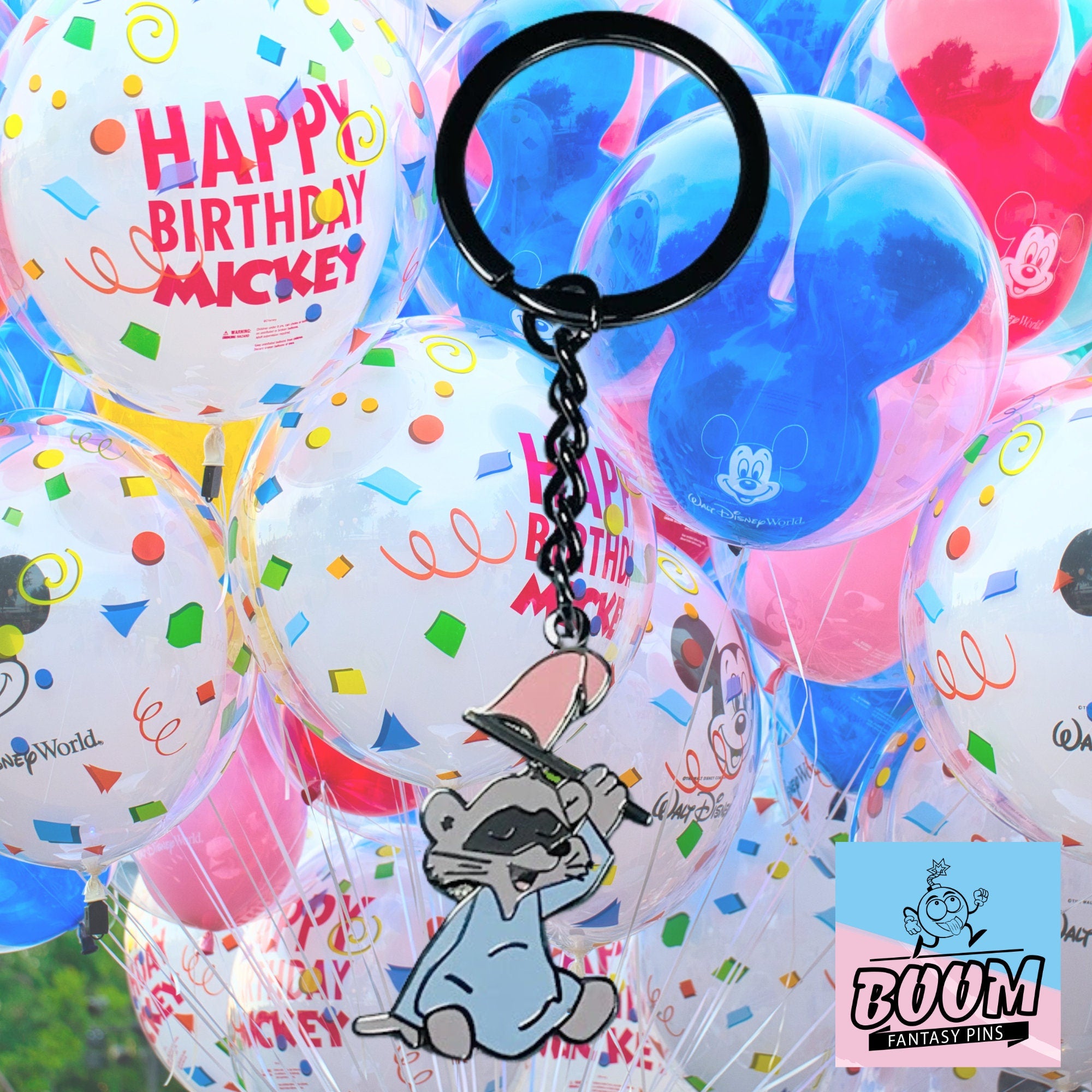 Llavero – Mapache de la Bandera Rosa de Robin Hood – Disney Fantasy