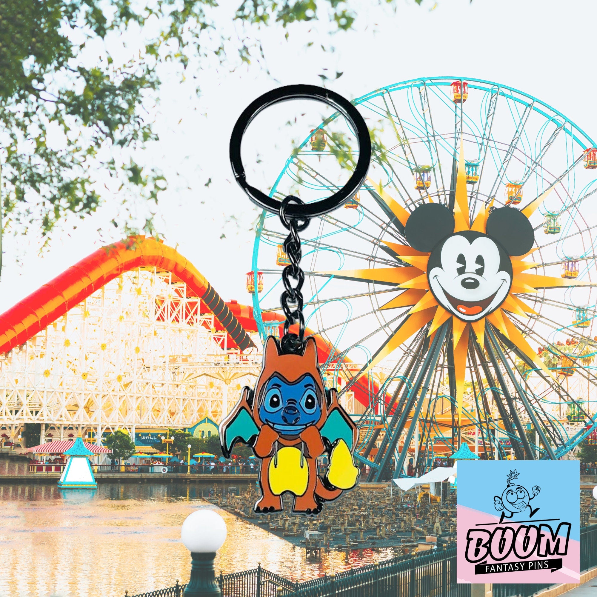 Llavero – Experimento 626 de Lilo y Stitch como Charizard – Disney Fantasy