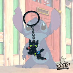 Llavero – Experimento 626 Stitch de Lilo &amp; Stitch y Desdentao de Cómo entrenar a tu dragón – Disney Fantasy