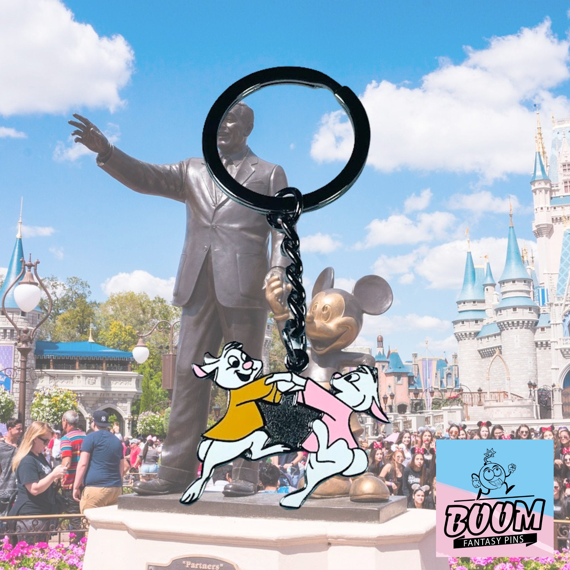 Porte-clés – Skippy Yellow et Sis Bunny de Robin des Bois – Disney Fantasy