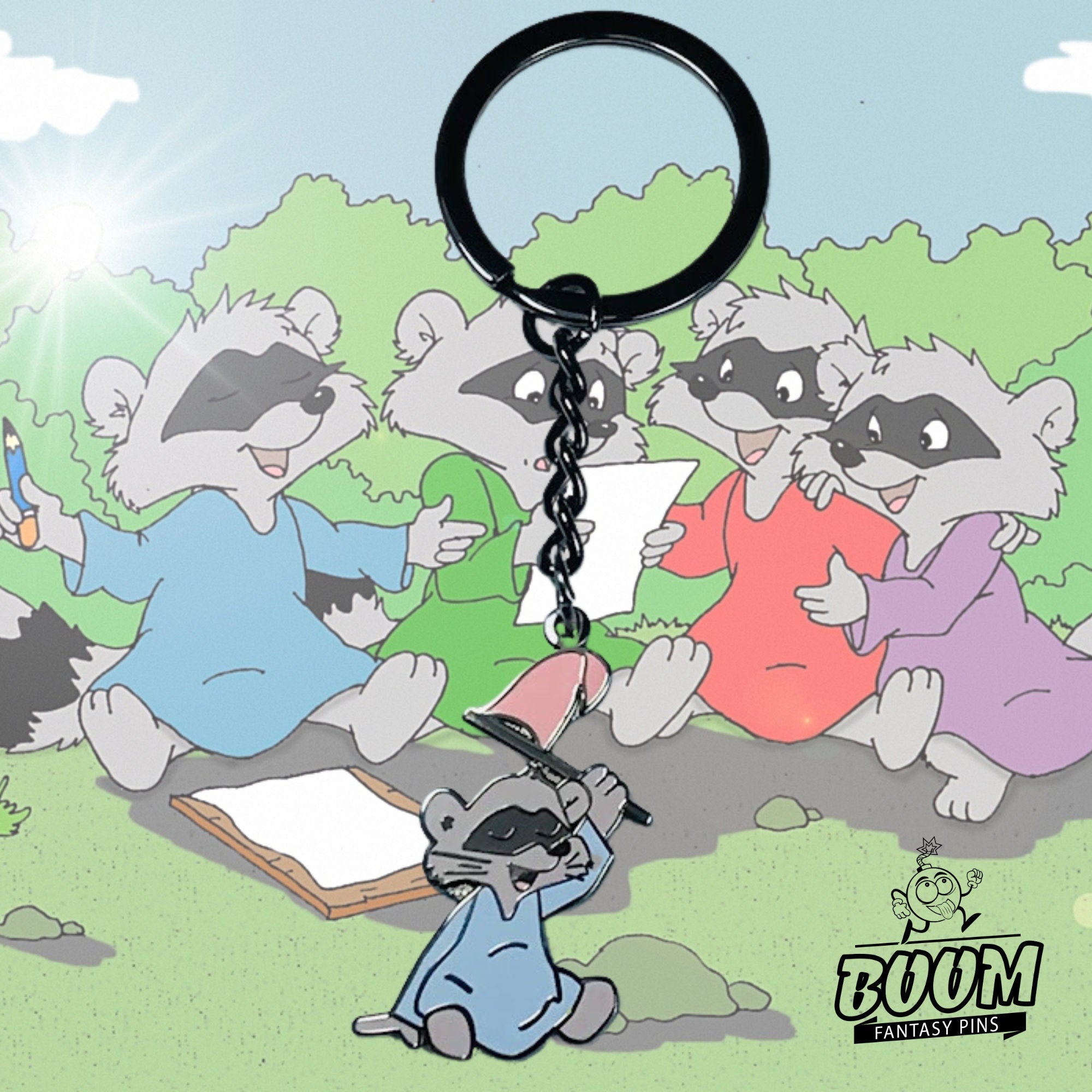 Llavero – Mapache de la Bandera Rosa de Robin Hood – Disney Fantasy