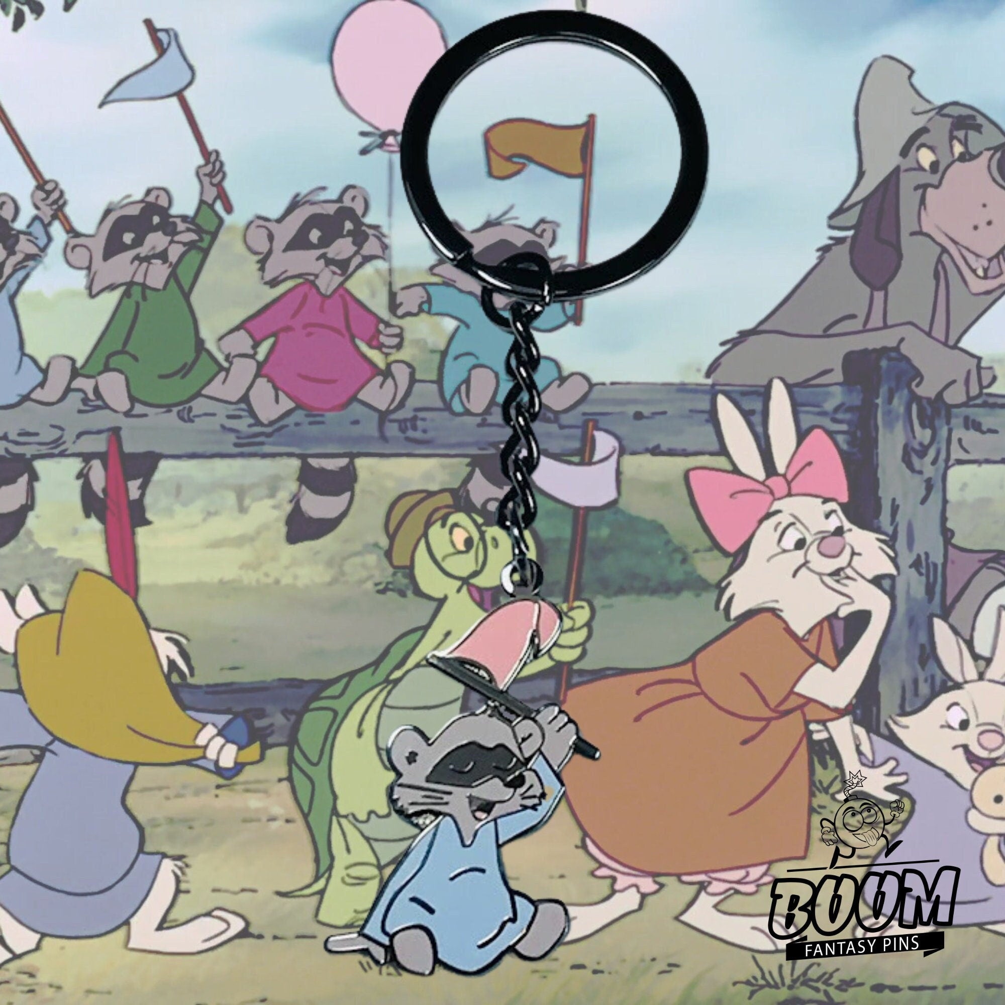 Llavero – Mapache de la Bandera Rosa de Robin Hood – Disney Fantasy