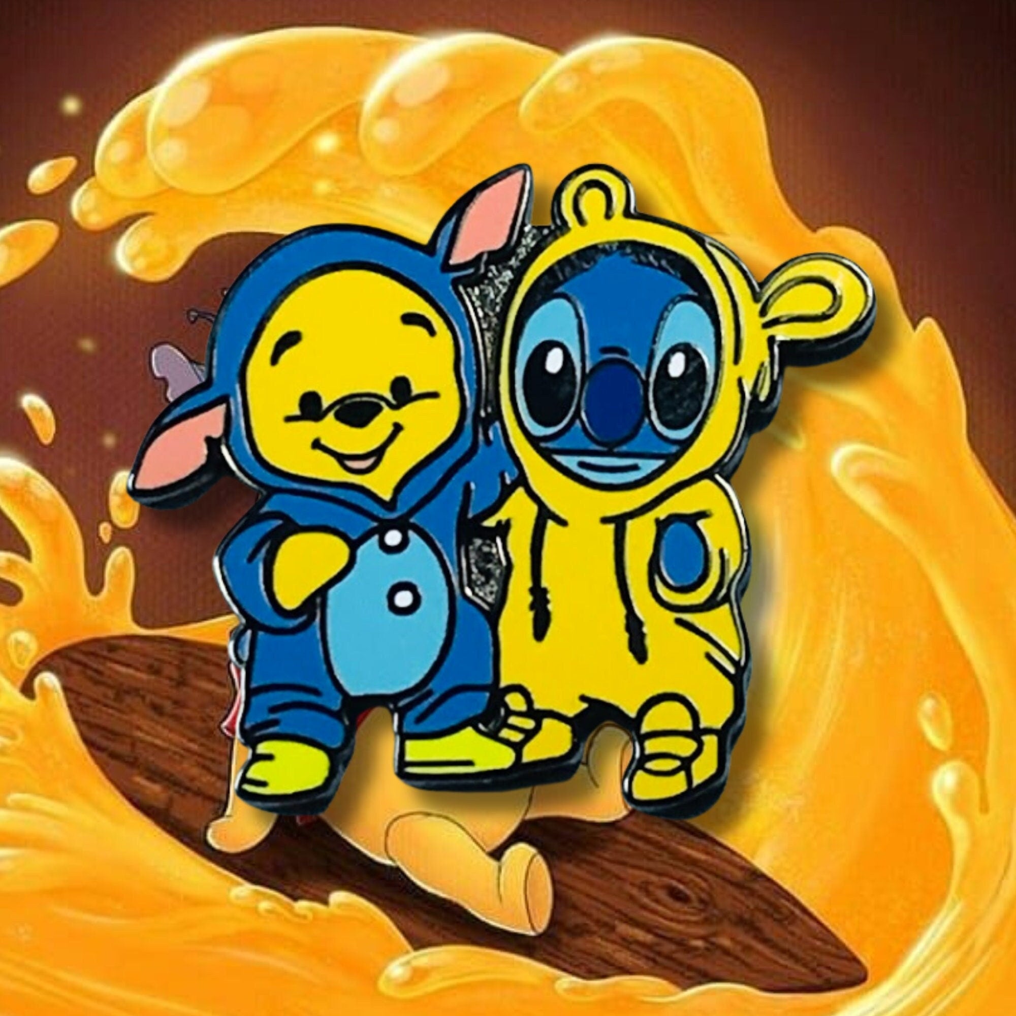 Pin – Stitch de Lilo &amp; Stitch y Winnie the Pooh de Winnie the Pooh – Disney Fantasy