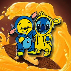 Pin – Stitch de Lilo &amp; Stitch y Winnie the Pooh de Winnie the Pooh – Disney Fantasy