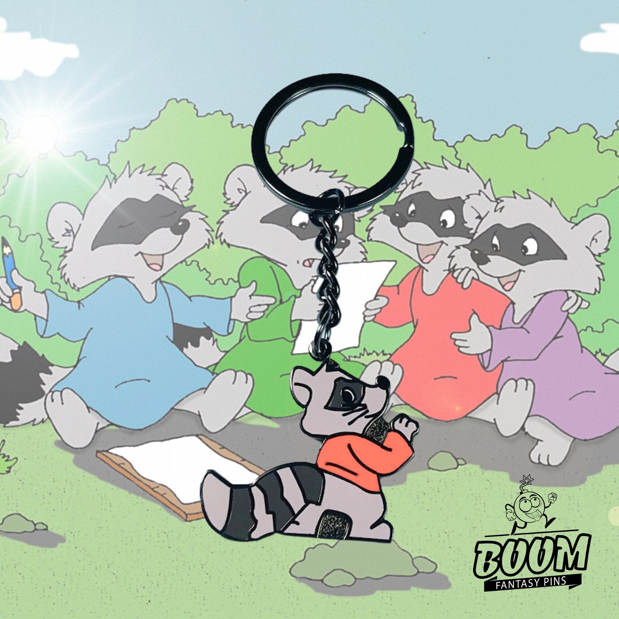 Llavero – Mapache de espalda de Robin Hood – Disney Fantasy