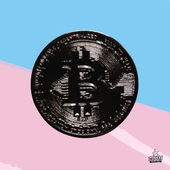 Pin: Símbolo de Bitcoin del Protocolo de Criptomonedas – Tecnología Blockchain