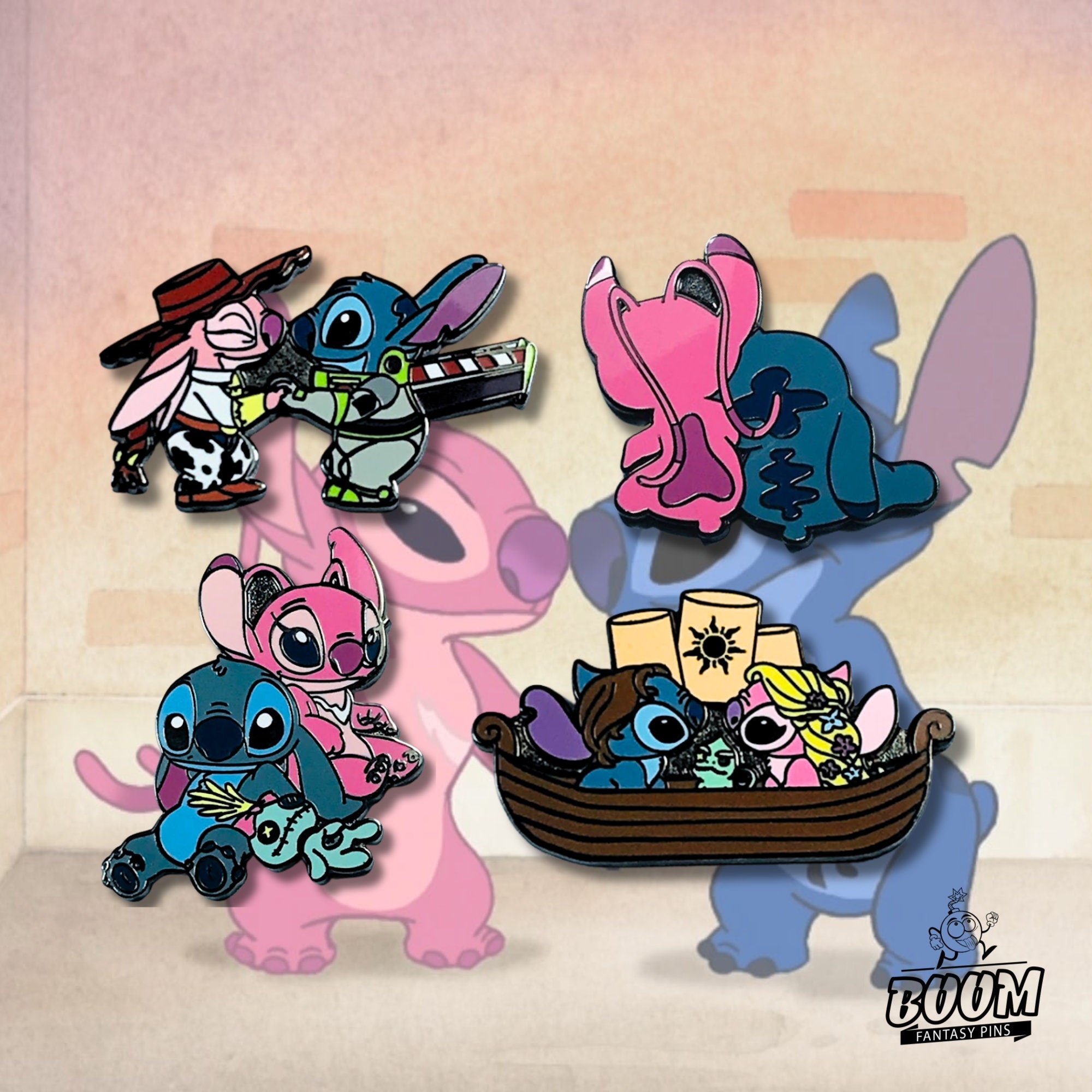 Pin – Stitch y Ángel de Lilo &amp; Stitch – Disney Fantasy