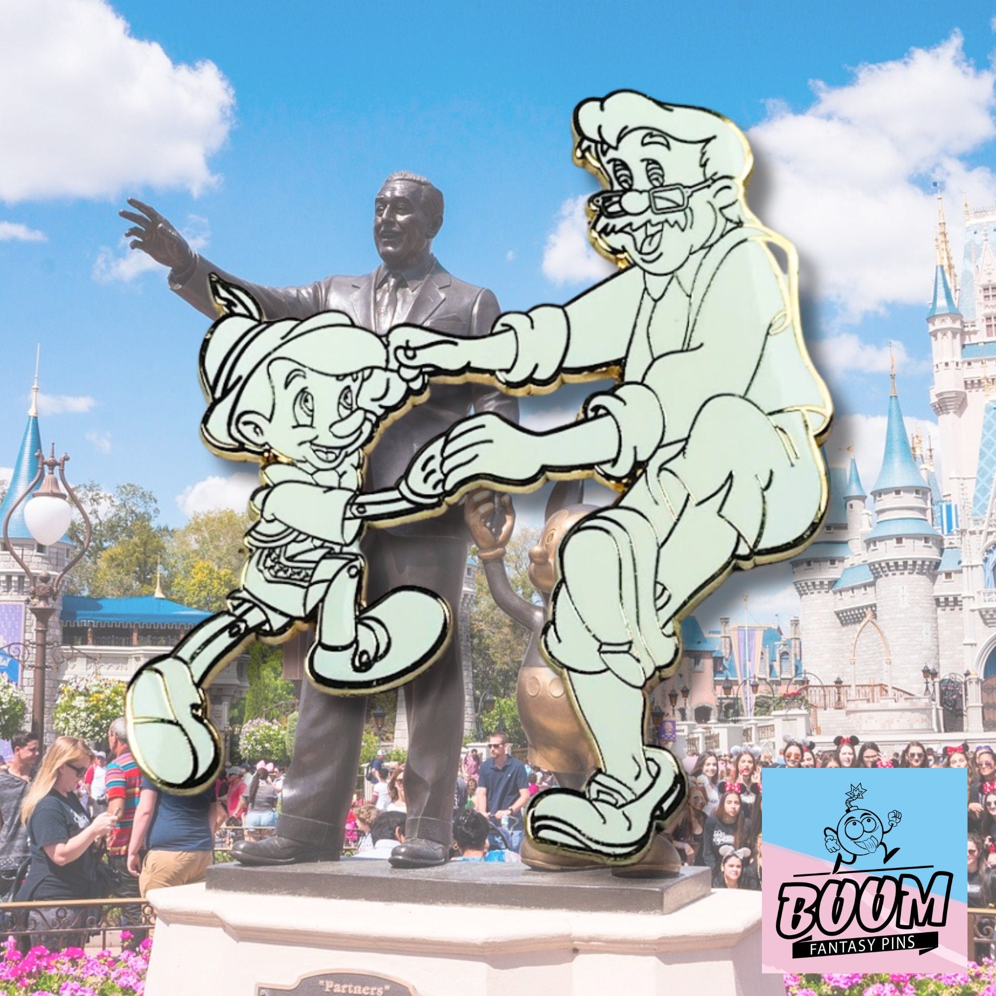 Ensemble de broches – Pinocchio et Geppetto de Pinocchio – Disney Fantasy