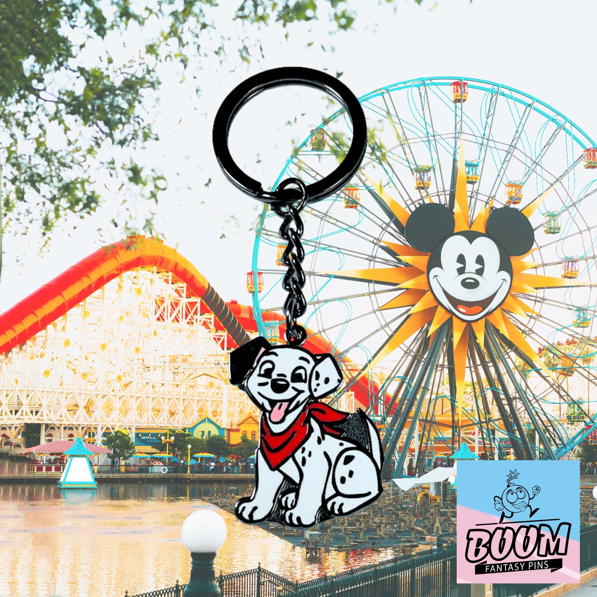 Porte-clés – Chiot dalmatien rouge des 101 Dalmatiens – Disney Fantasy