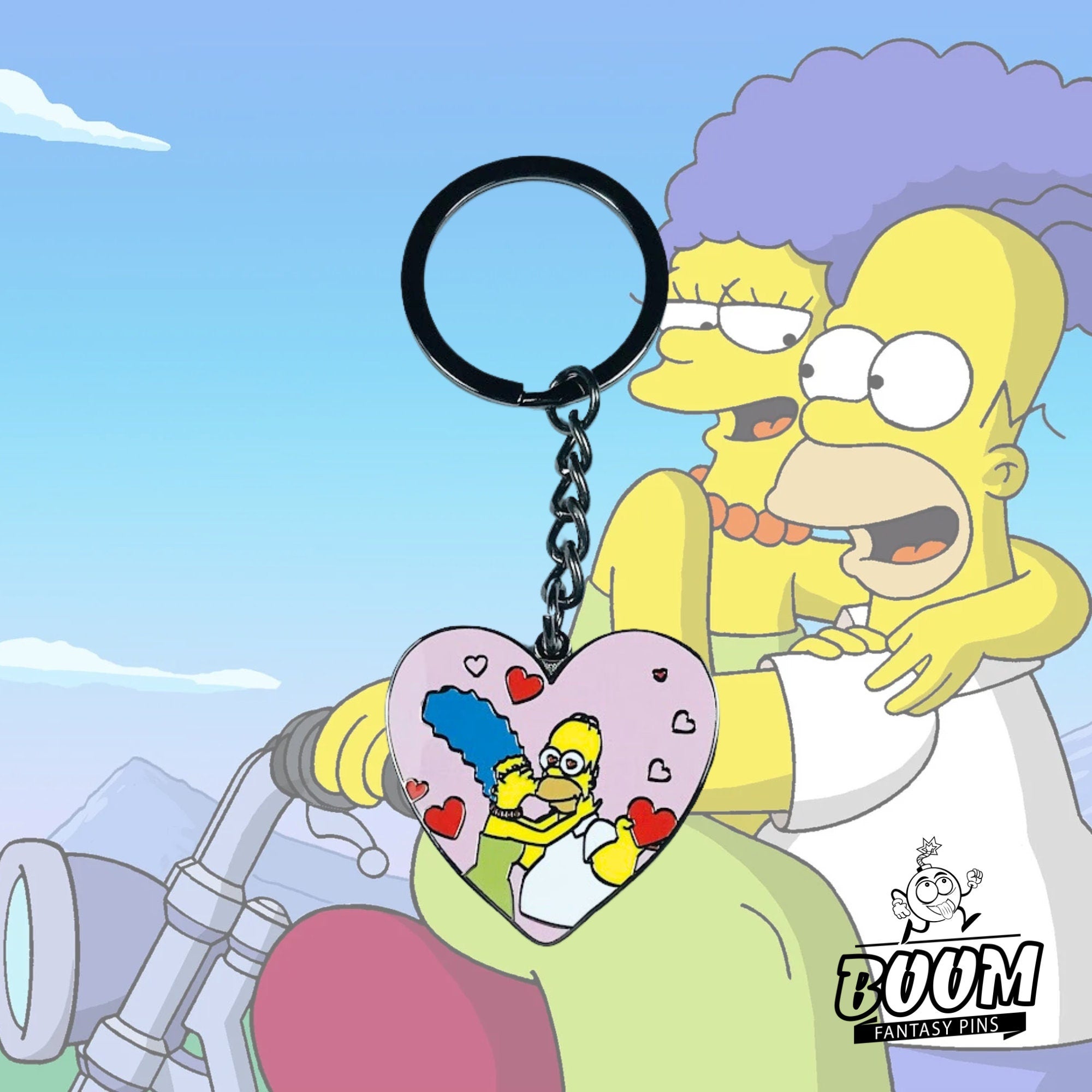 Llavero – Homer Simpson y Marge Simpson de Los Simpson – Disney Fantasy