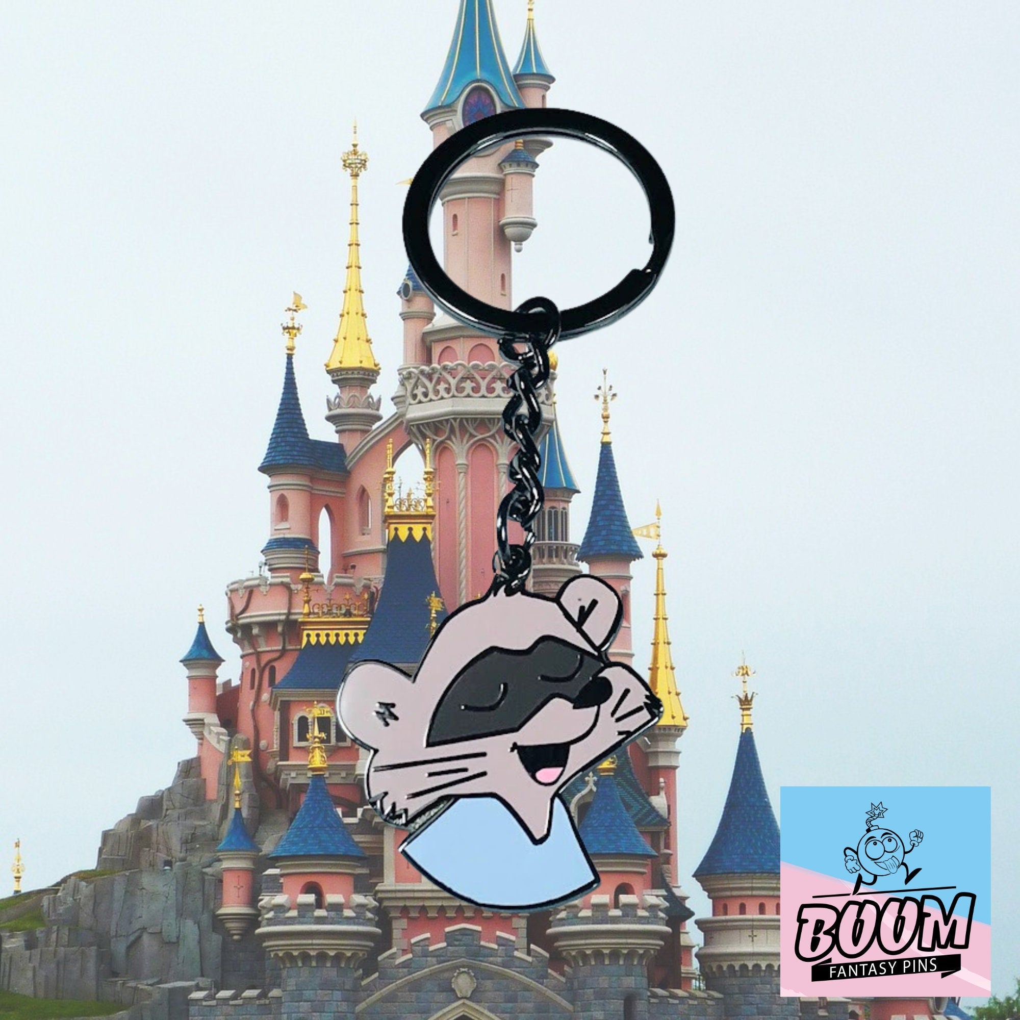 Porte-clés – Raton laveur bleu de Robin des Bois – Disney Fantasy