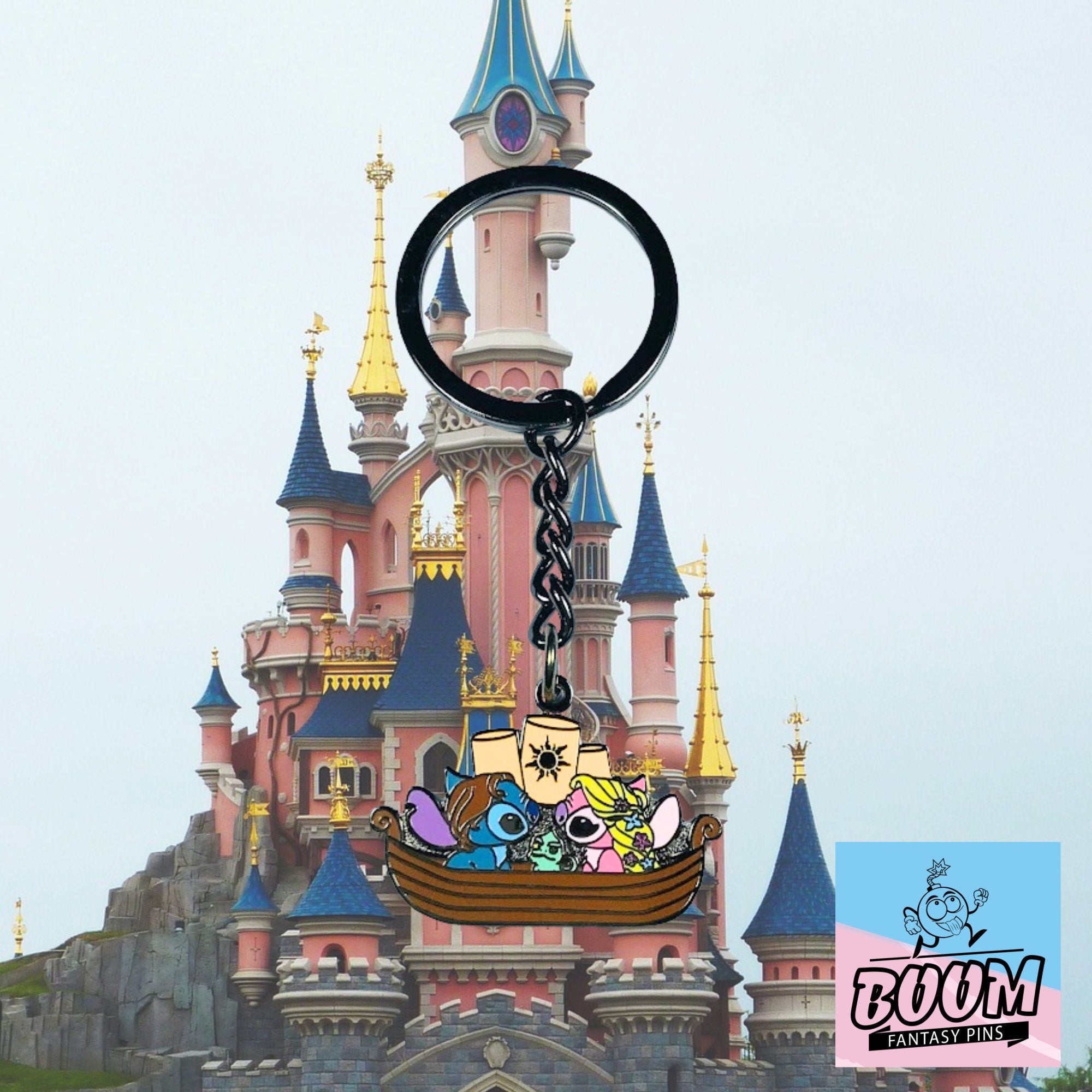 Llavero – Stitch y Ángel de Lilo &amp; Stitch – Disney Fantasy