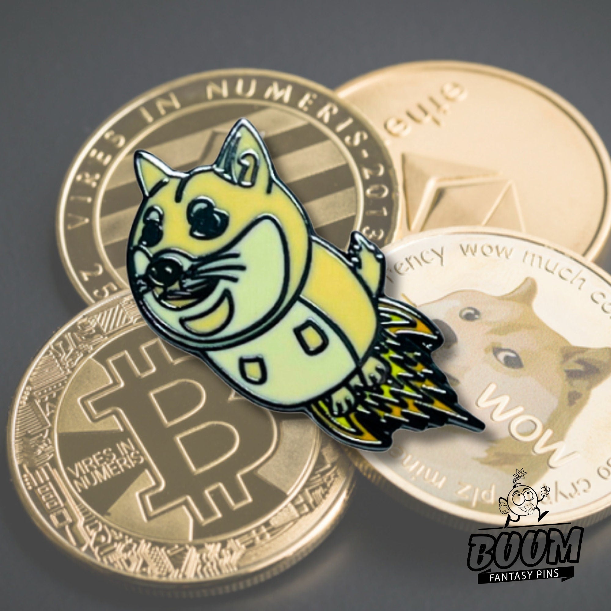 Pin's – Shiba Inu de Dogecoin – Objet de collection en cryptomonnaie