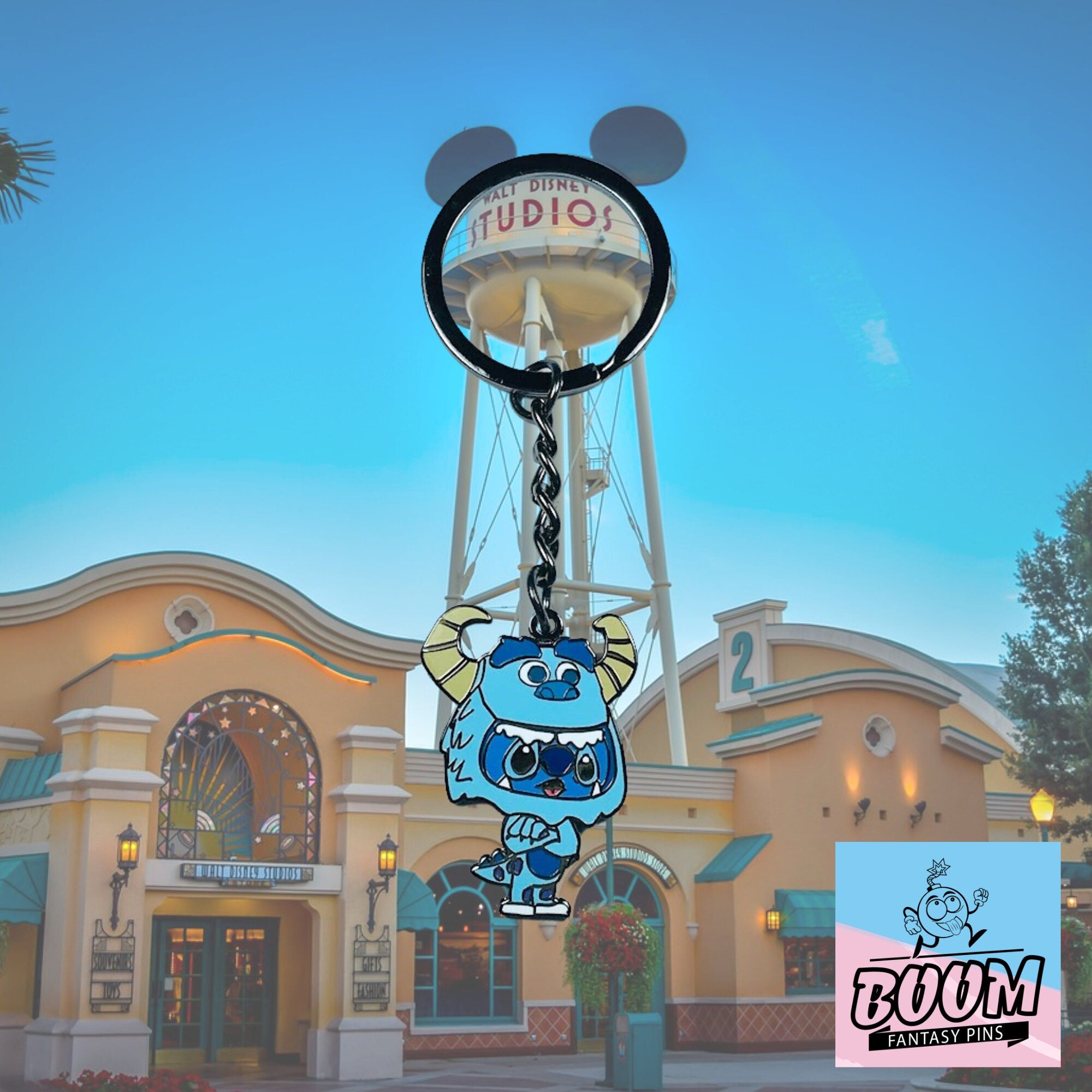 Llavero – Stitch como James P. Sullivan de Lilo &amp; Stitch – Disney Fantasy