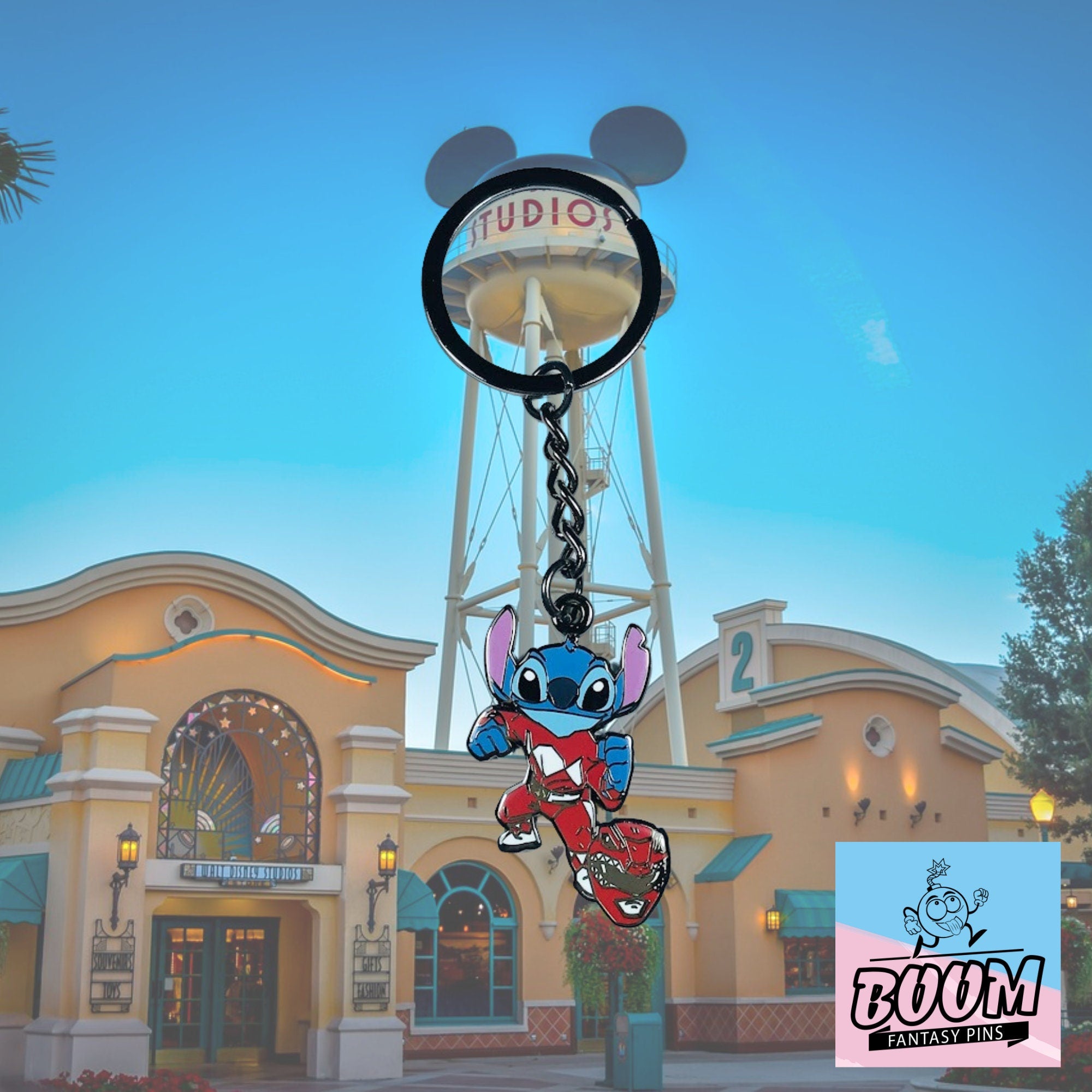 Llavero – Experimento 626 Stitch como Ranger Rojo de Lilo &amp; Stitch – Disney Fantasy