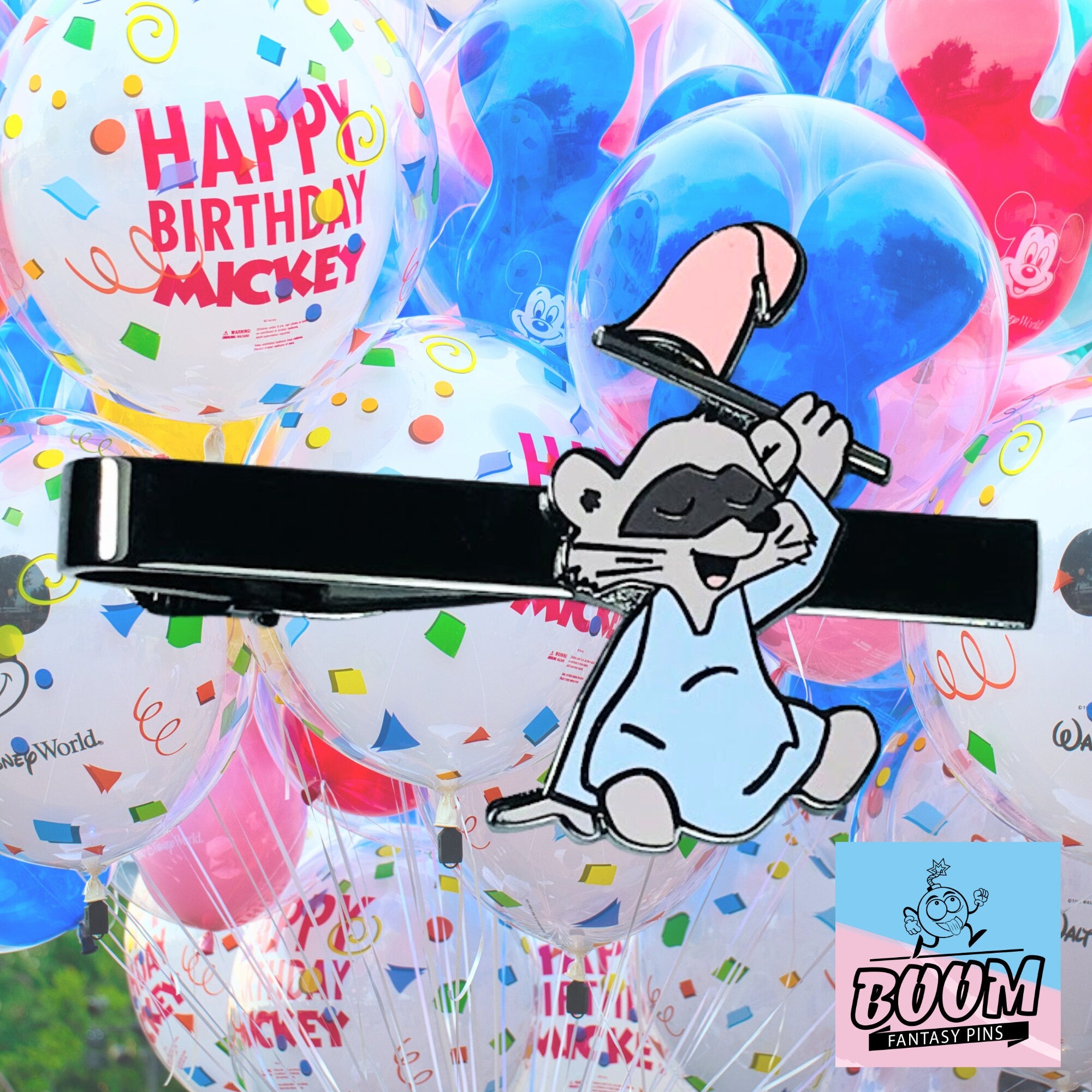 Pinza de corbata – Mapache de la bandera rosa de Robin Hood – Disney Fantasy