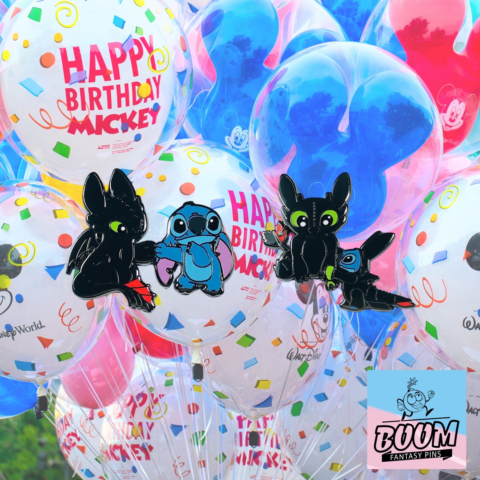 Épinglette – Stitch de Lilo &amp; Stitch et Krokmou de Dragons – Disney Fantasy