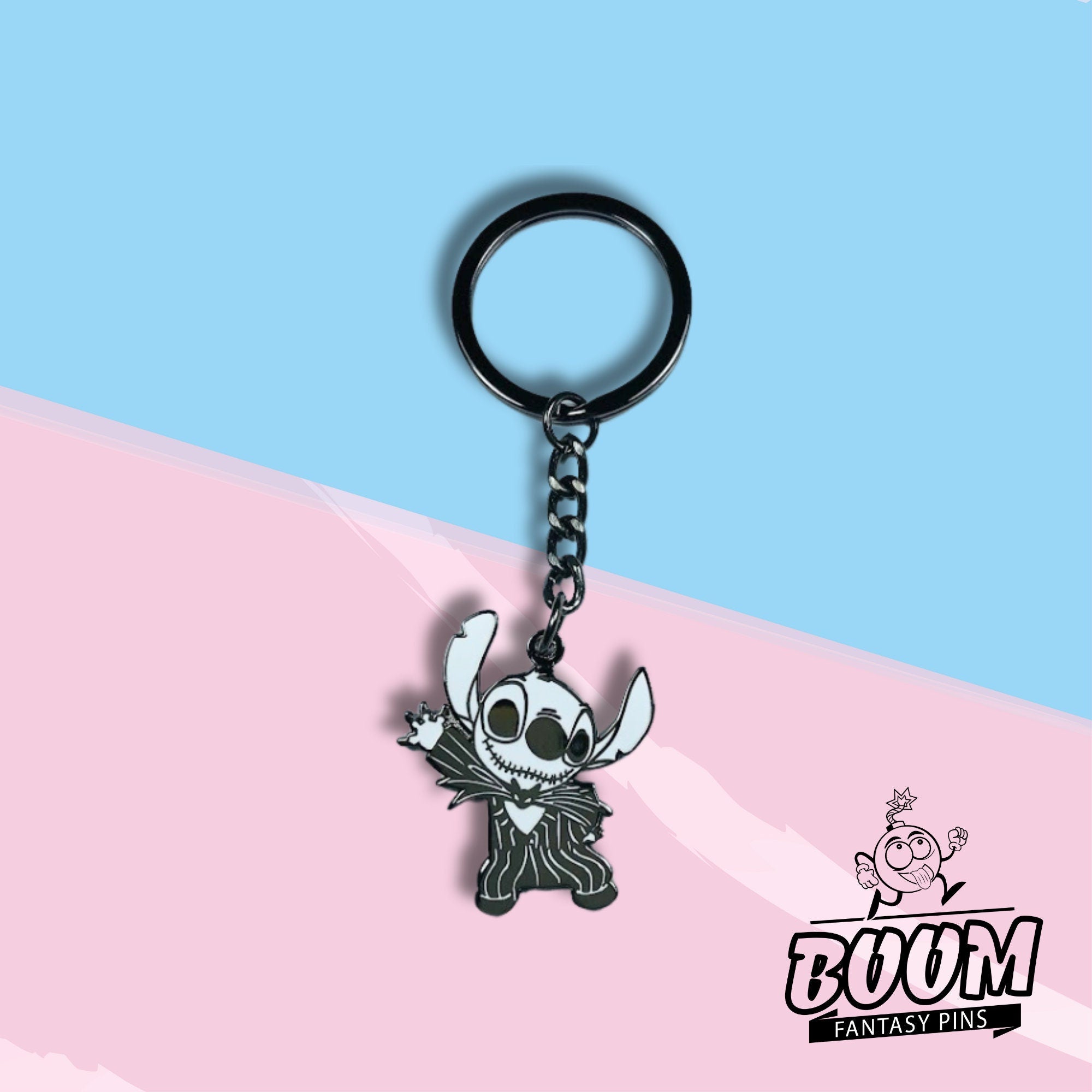 Stitch keychain, Nightmare Before Christmas, Disney fantasy keychains, Stitch as Jack Skellington, keychain, Halloween Limited Edition