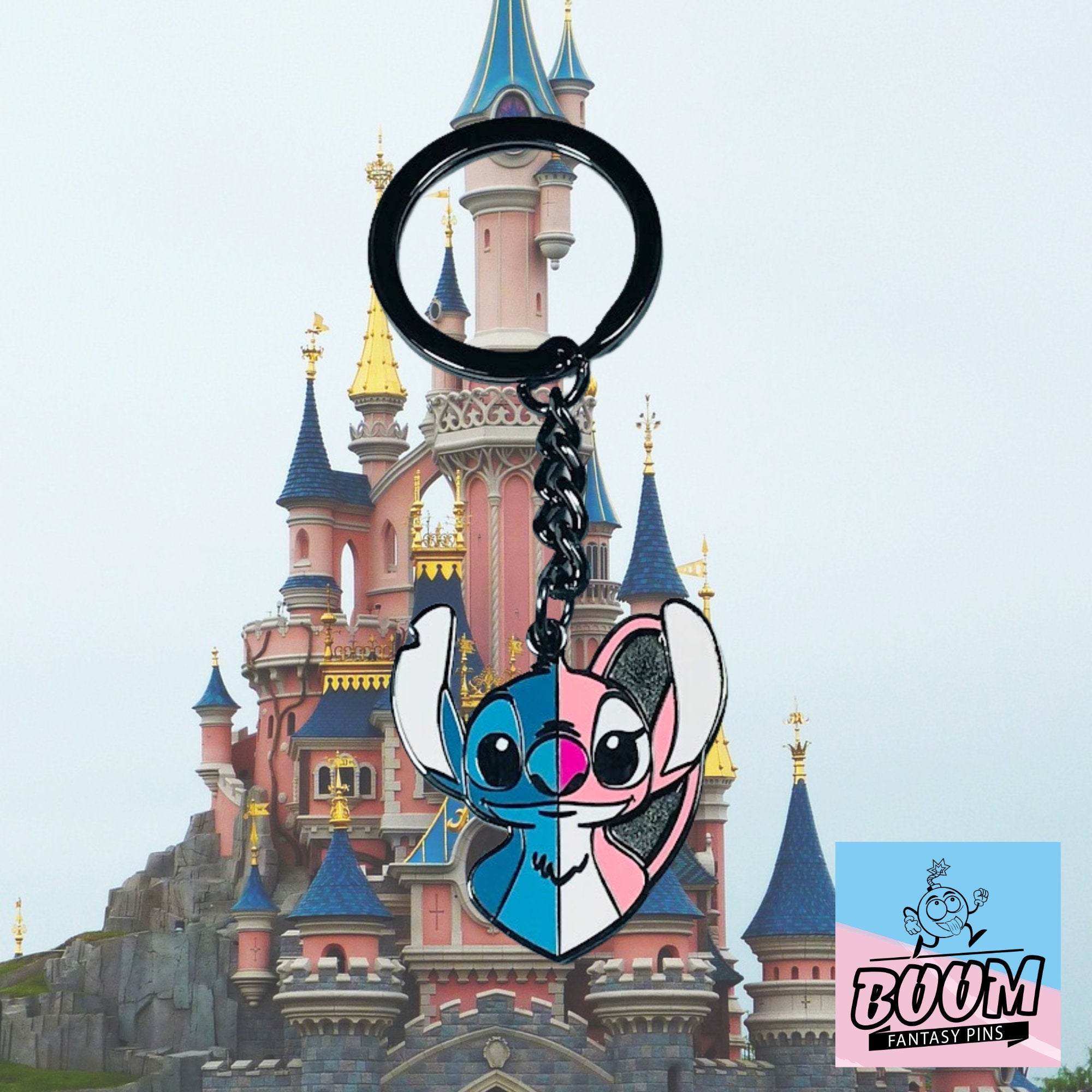 Llavero – Stitch y Ángel de Lilo &amp; Stitch – Disney Fantasy