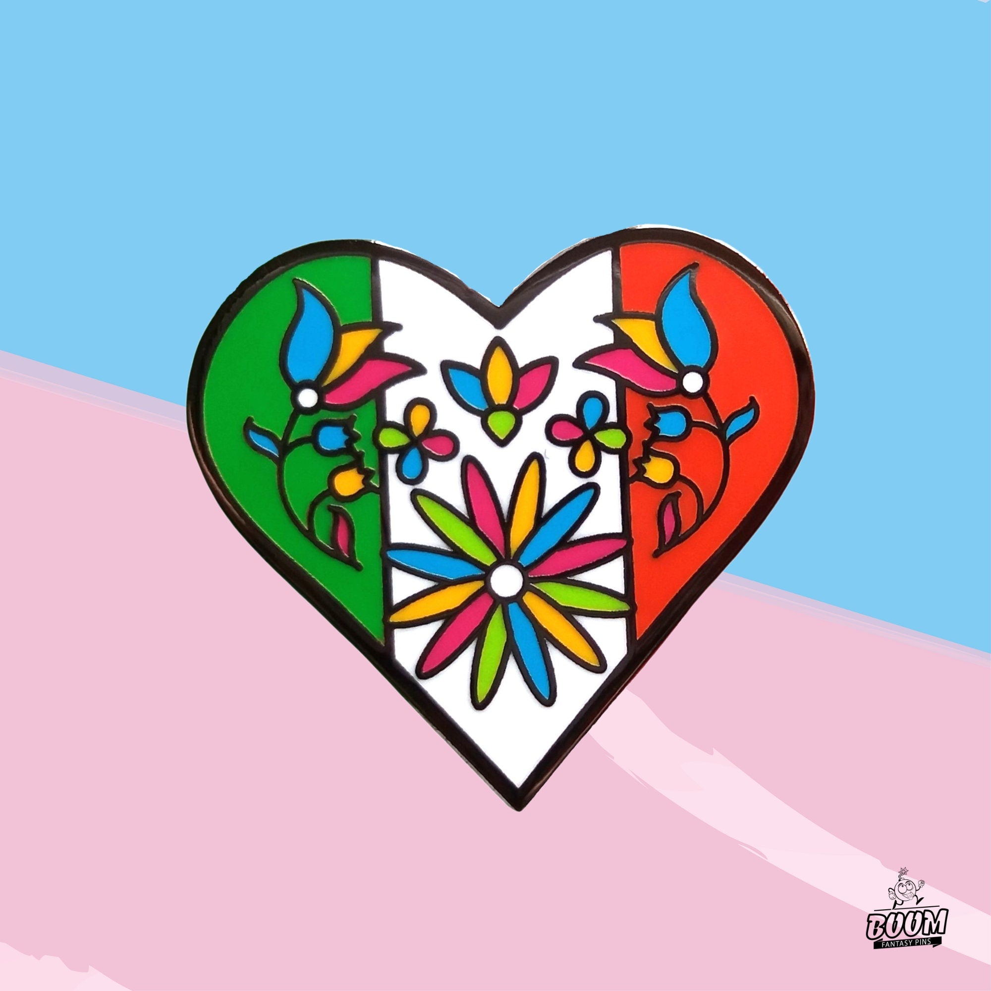 Épinglette – Symbole du cœur de la fête nationale mexicaine – Culture mexicaine