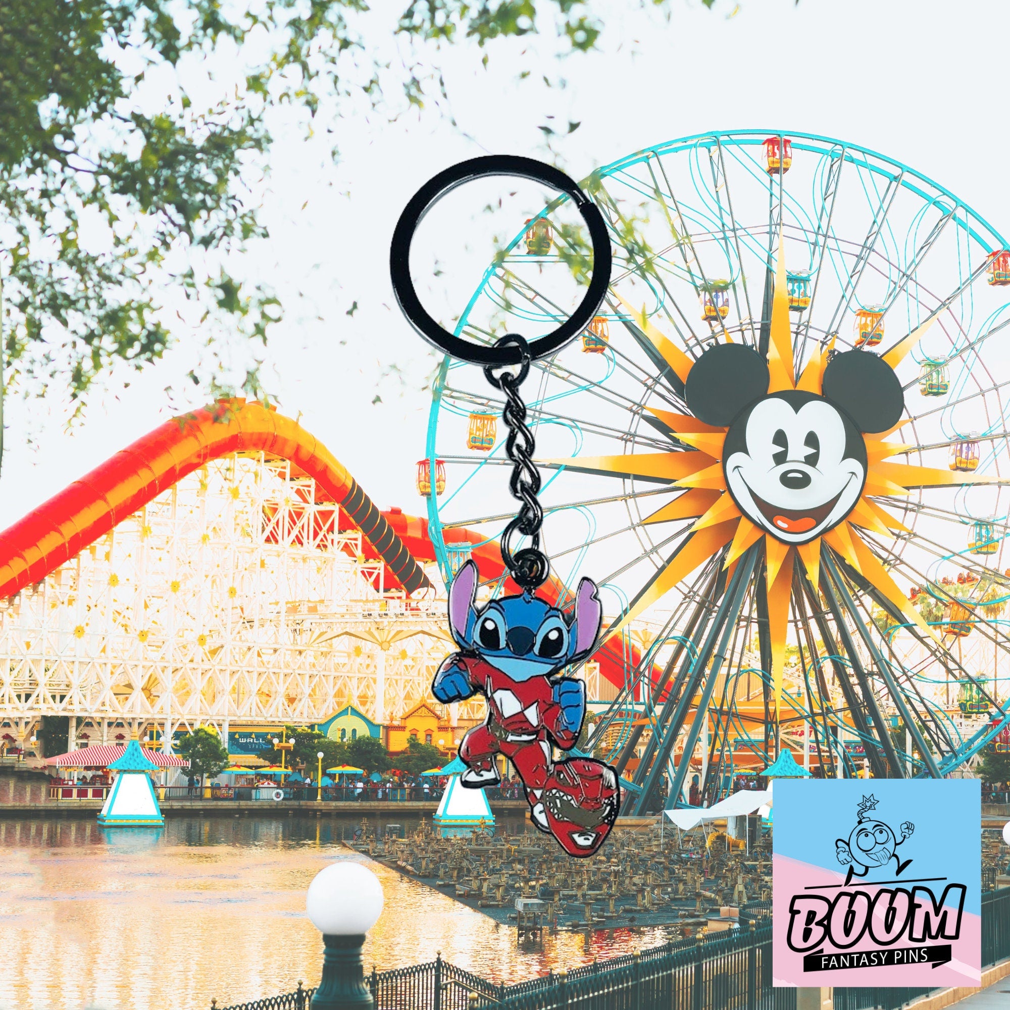 Llavero – Experimento 626 Stitch como Ranger Rojo de Lilo &amp; Stitch – Disney Fantasy