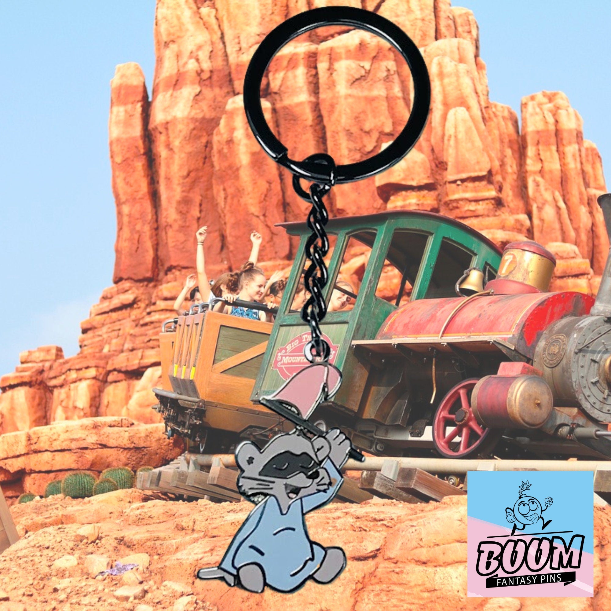 Llavero – Mapache de la Bandera Rosa de Robin Hood – Disney Fantasy