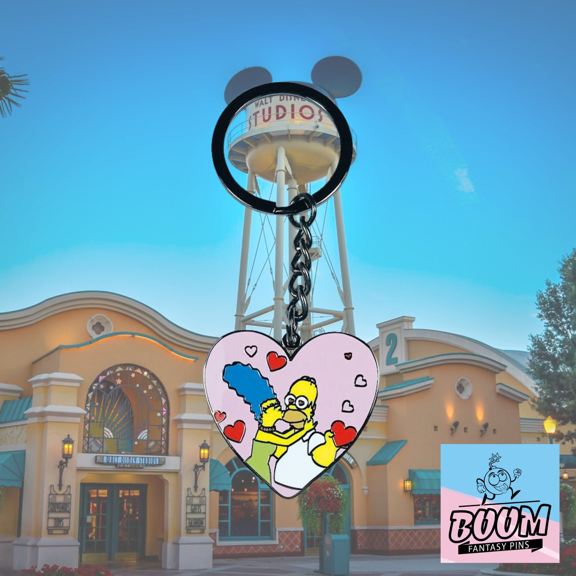 Llavero – Homer Simpson y Marge Simpson de Los Simpson – Disney Fantasy